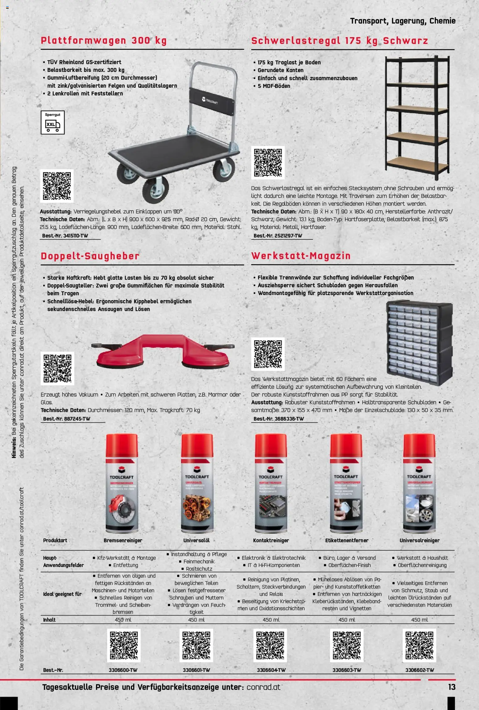 Conrad Toolcraft gültig ab 05.10.2026 | Seite: 13 | Produkte: Gewicht