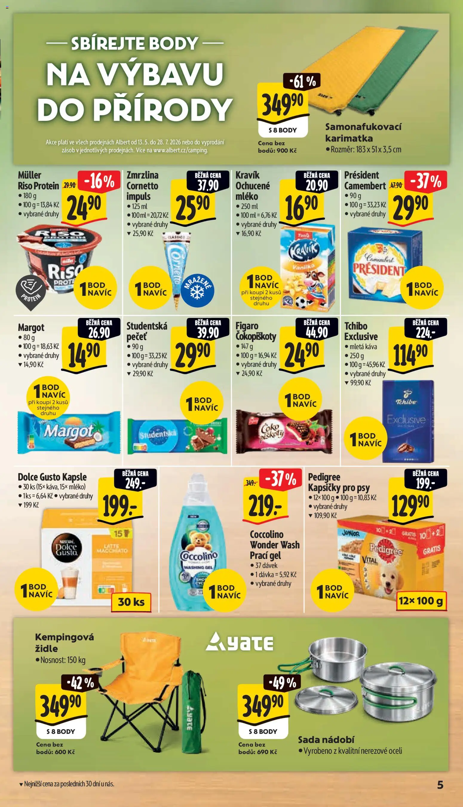 Albert leták - Supermarket od 13.05.2026 | Strana: 11 | Produkty: Káva, Tchibo, Židle, Protein