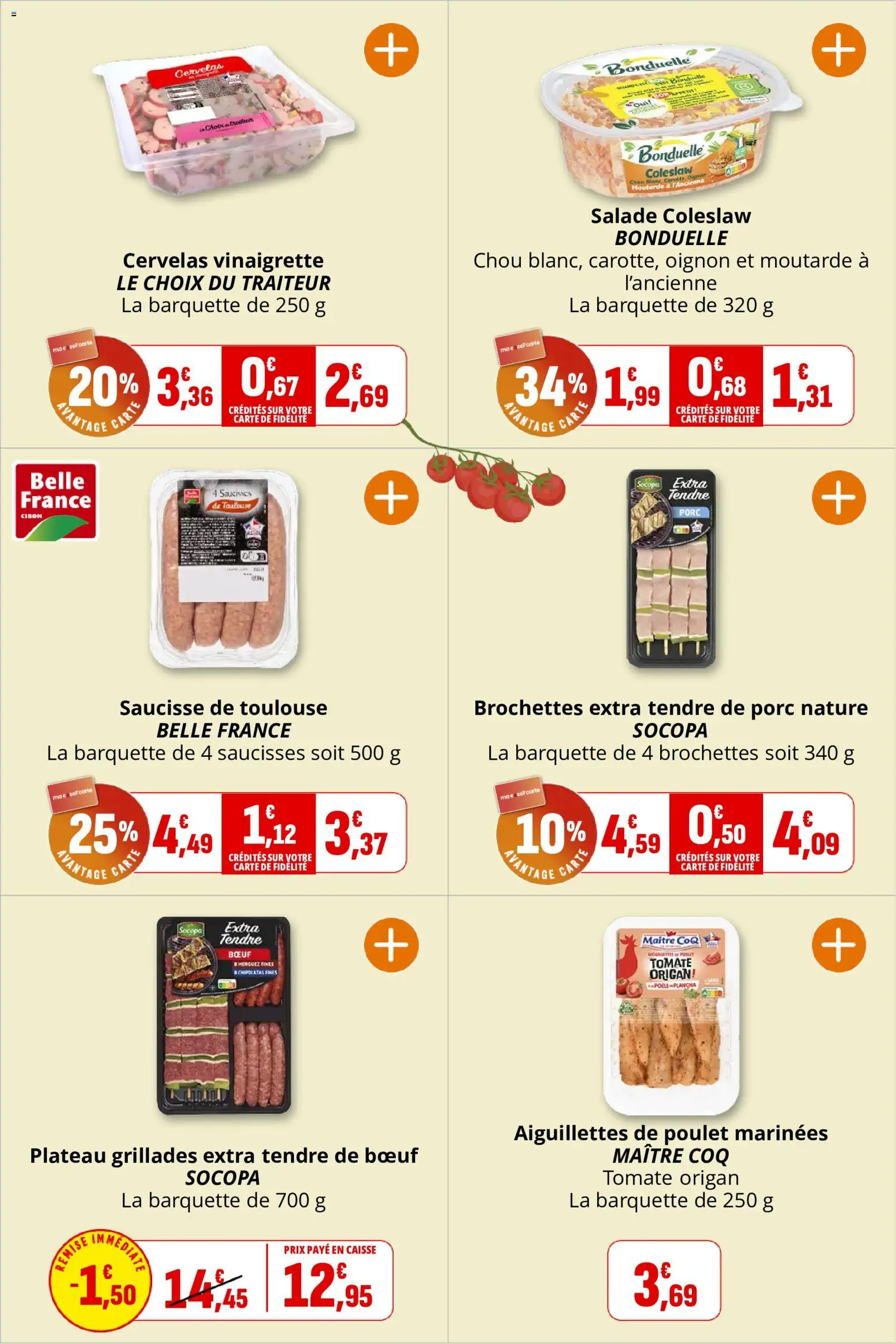 {H1} | Page: 11 | Produits: Plateau, Oignon, Saucisse, Carotte
