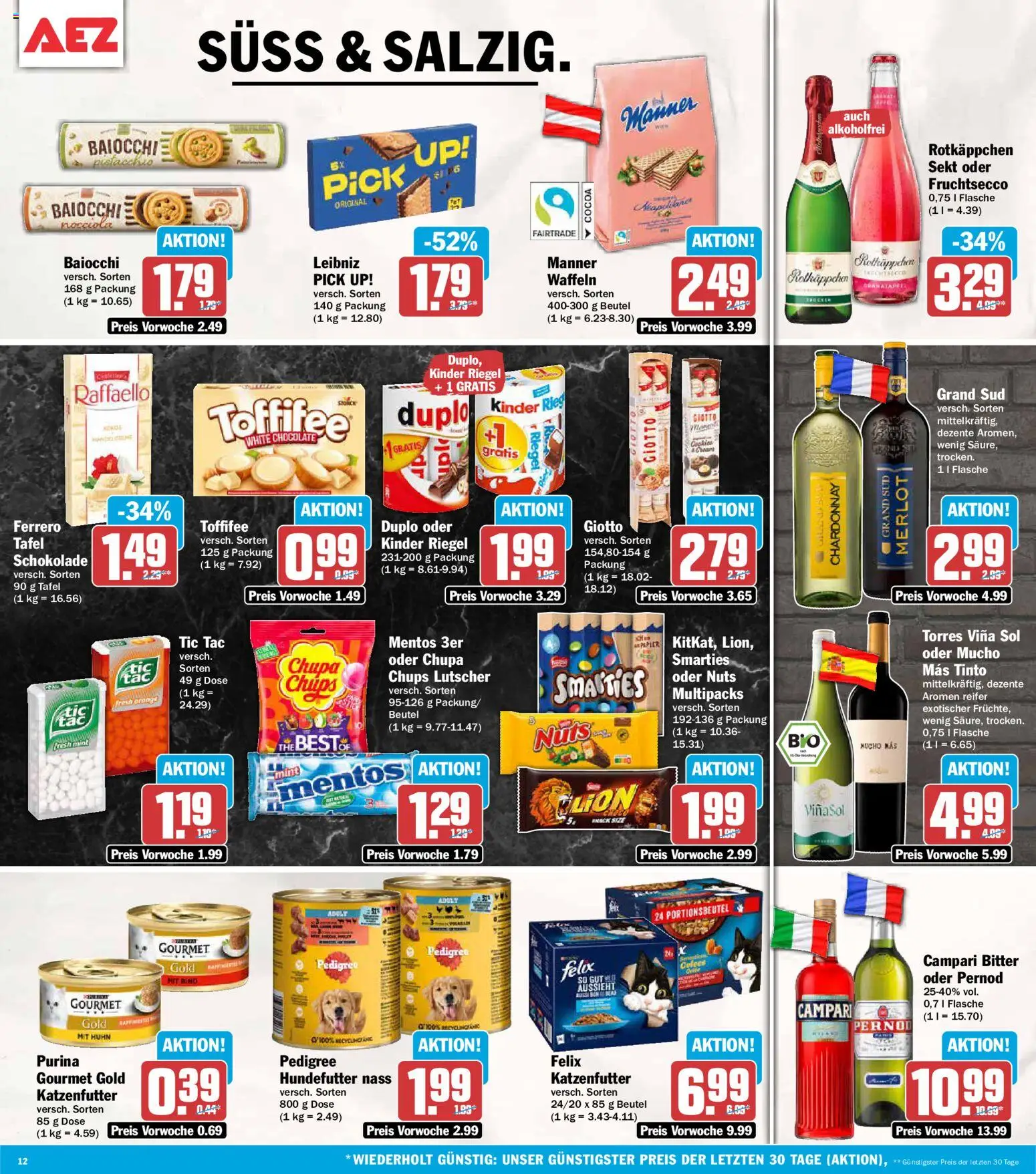 AEZ Prospekt – gültig ab 15.06.2026 | Seite: 12 | Produkte: Raffaello, Schokolade, Campari, Fruchtsecco