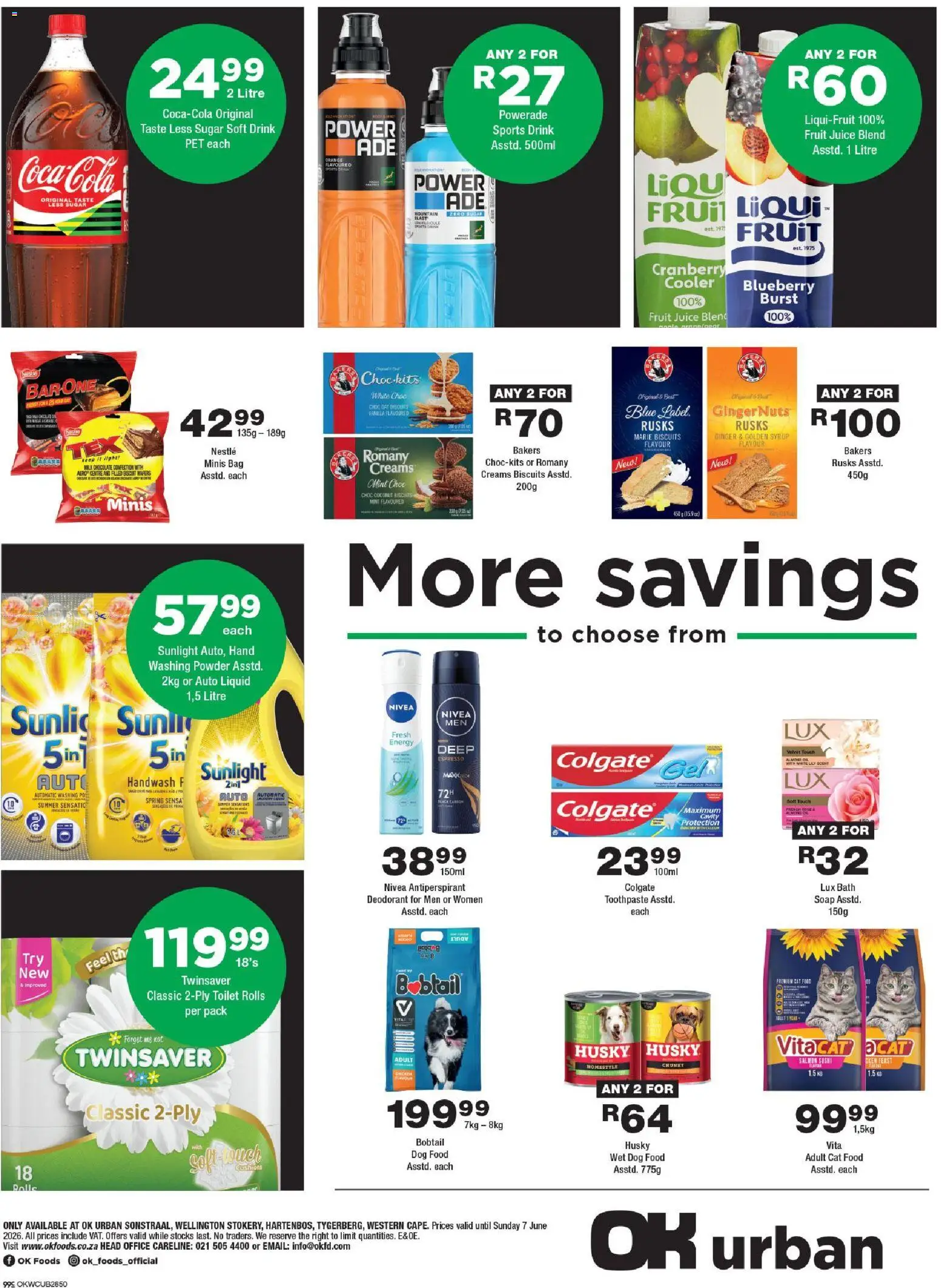 New OK Foods catalogue – valid from 25.05.2026 | Page: 4 | Products: Bag, Cooler, Antiperspirant, Sugar