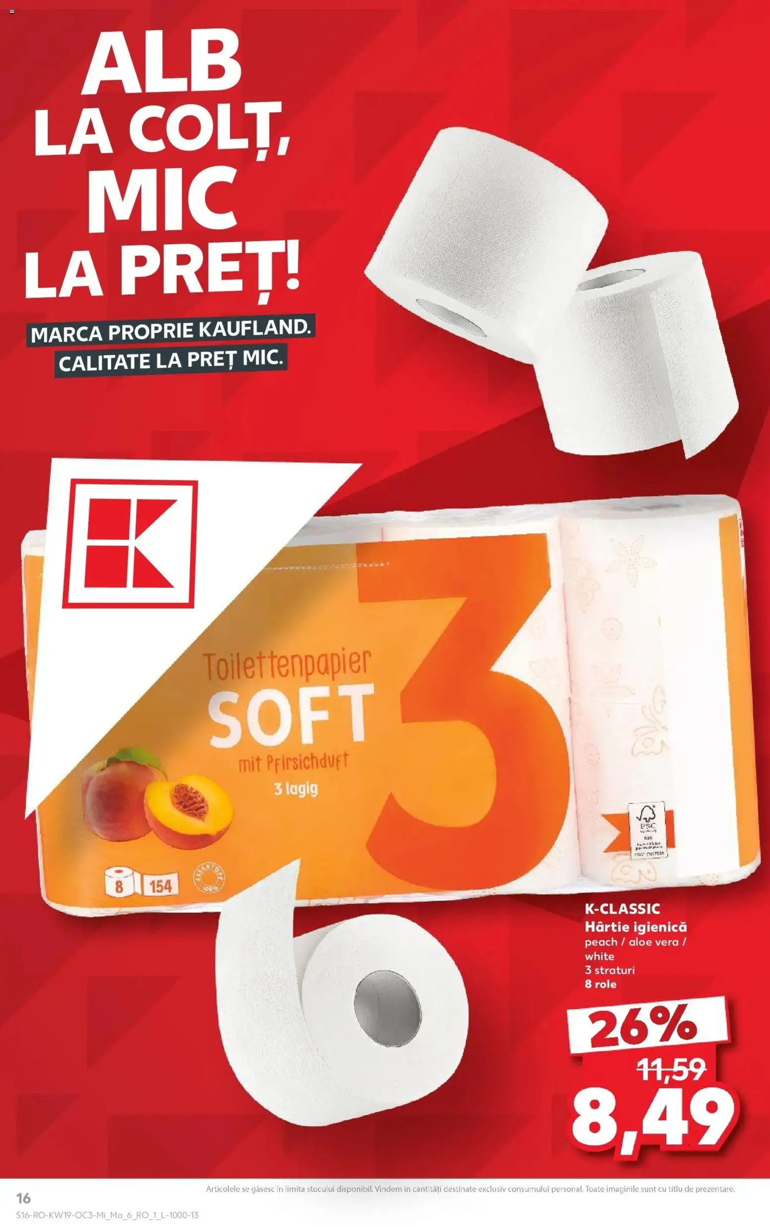 Noul catalog Kaufland – valabil de la 06.05.2026 | Pagină: 16 | Produse: Aloe vera, Role