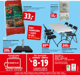Forhåndsvisning av Jem & Fix kundeavis gyldig fra 26/07/2026 | Side: 20 | Produkter: Склошпалери, Vekt, Parasoll, Klappstol