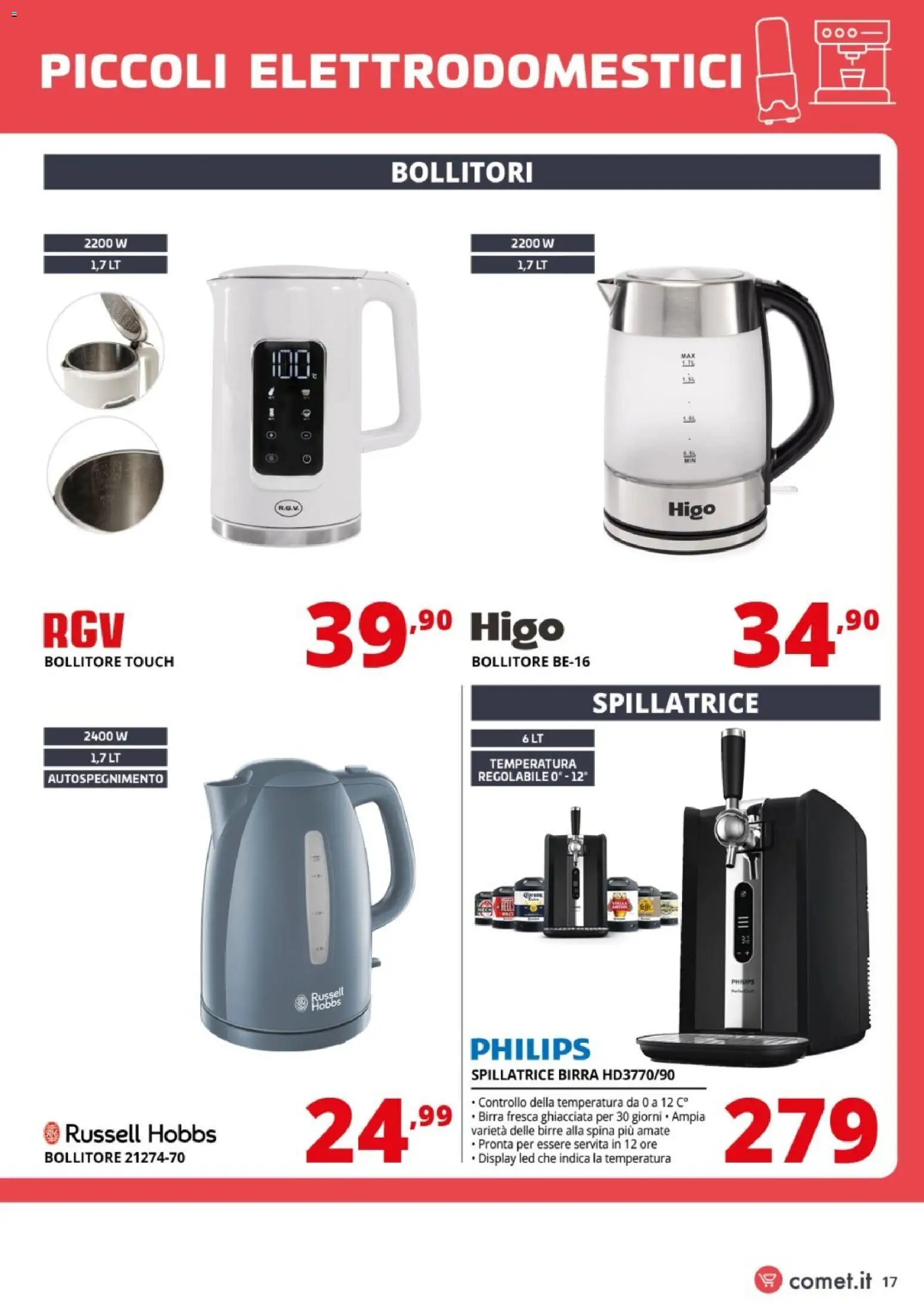 Volantino Comet del 14/10/2026 | Pagina: 17 | Prodotti: Birra, Bollitore