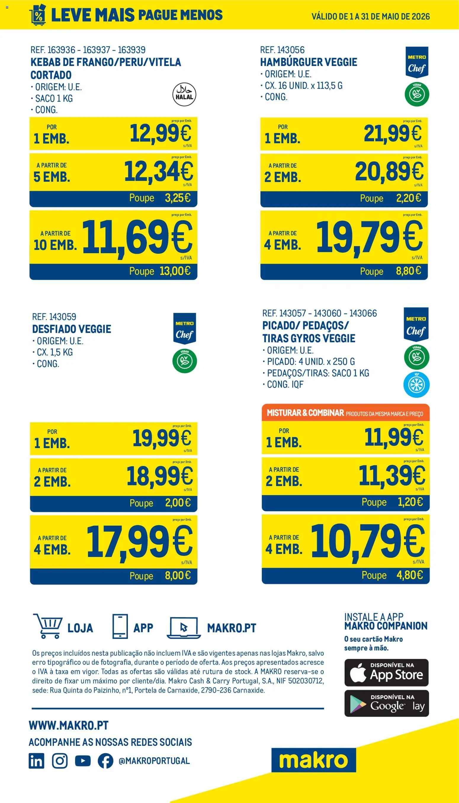 Makro Leve Mais Pague Menos - Carne Congelada │ válido de 01.05.2026 | Página: 6 | Produtos: Hambúrguer