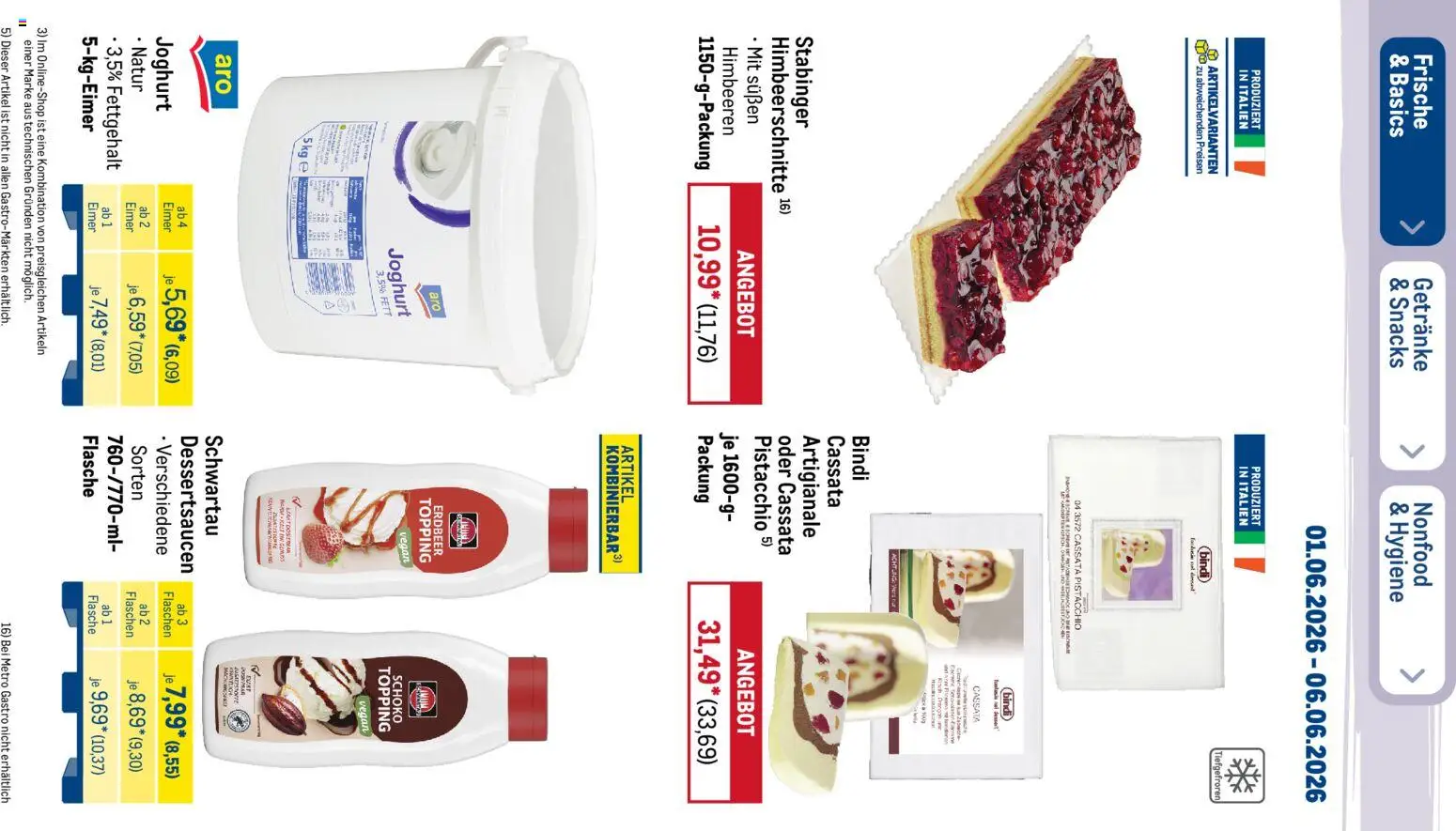 Metro Prospekt – gültig ab 01.06.2026 | Seite: 21 | Produkte: Himbeeren, Joghurt