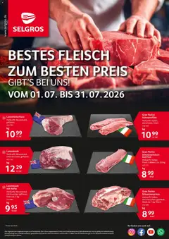 Selgros Fleisch ab 01.07.2026 gültig