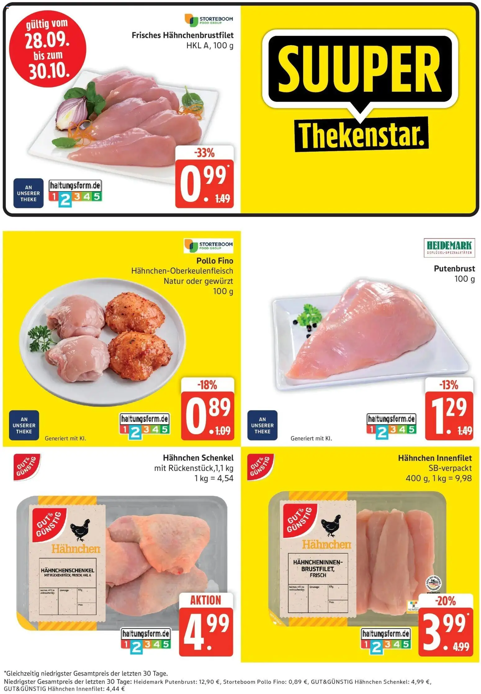 Edeka Prospekt Stralsund (ab 19.10.2026) » Angebote Online | Seite: 2 | Produkte: Putenbrust, Hahnchen, Hahnchenschenkel, Theke
