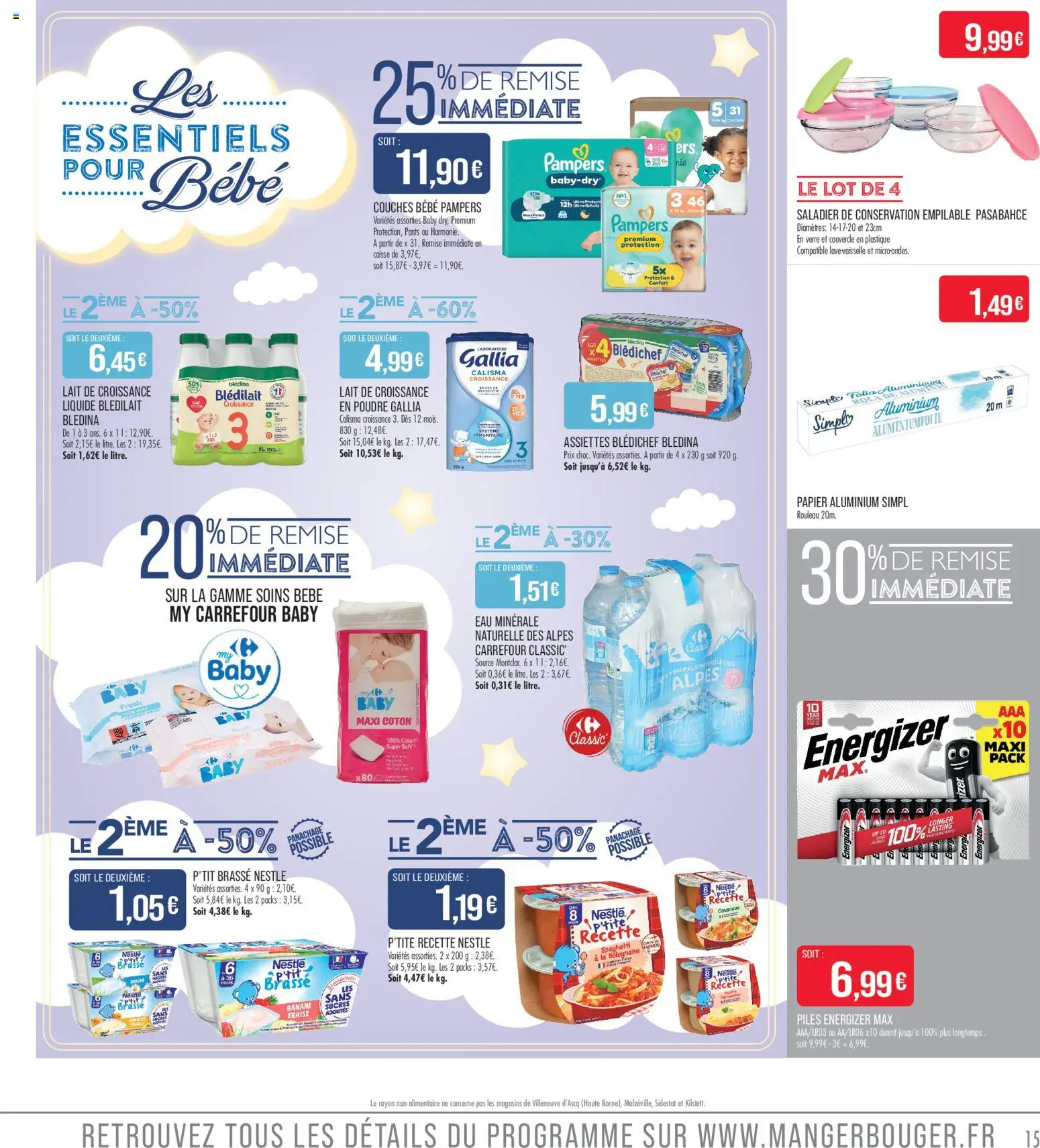 {H1} | Page: 15 | Produits: Couches Bebe, Couches, Spaghetti, Papier aluminium