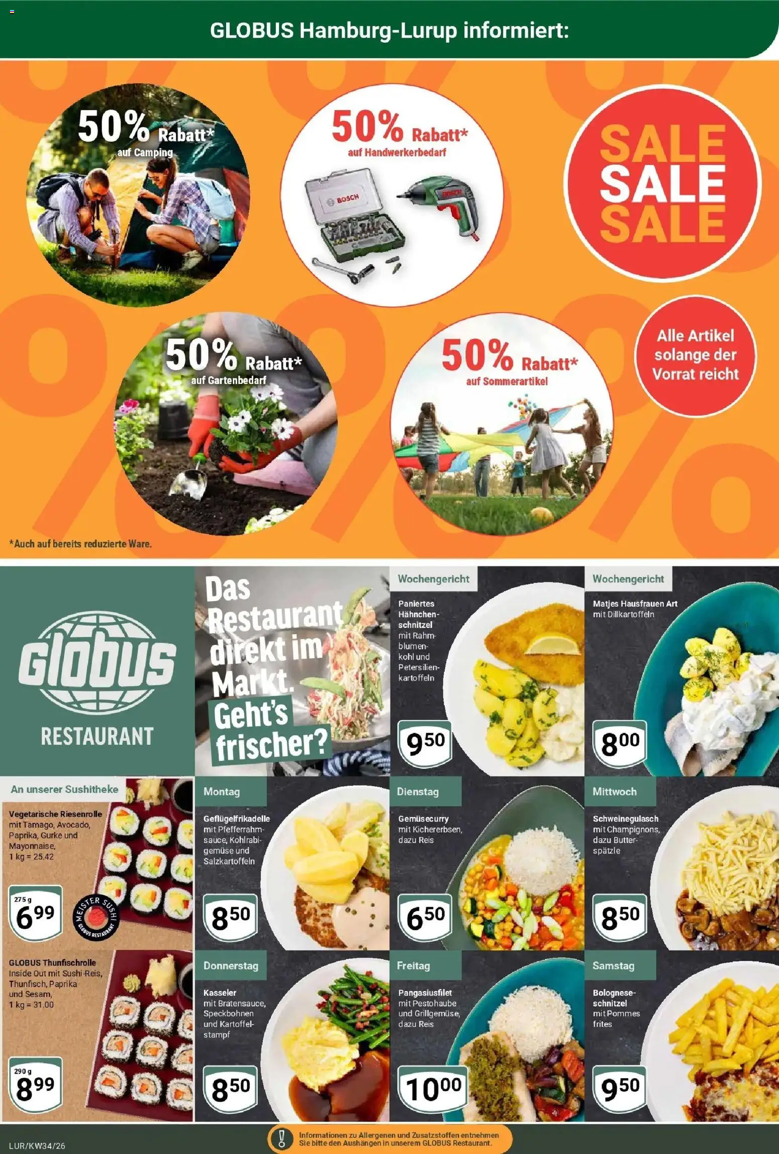 Globus - Globus: Wochenangebote (ab 17.08.2026) » Angebote online | Seite: 6 | Produkte: Hahnchen, Pommes, Gemüse, Paprika