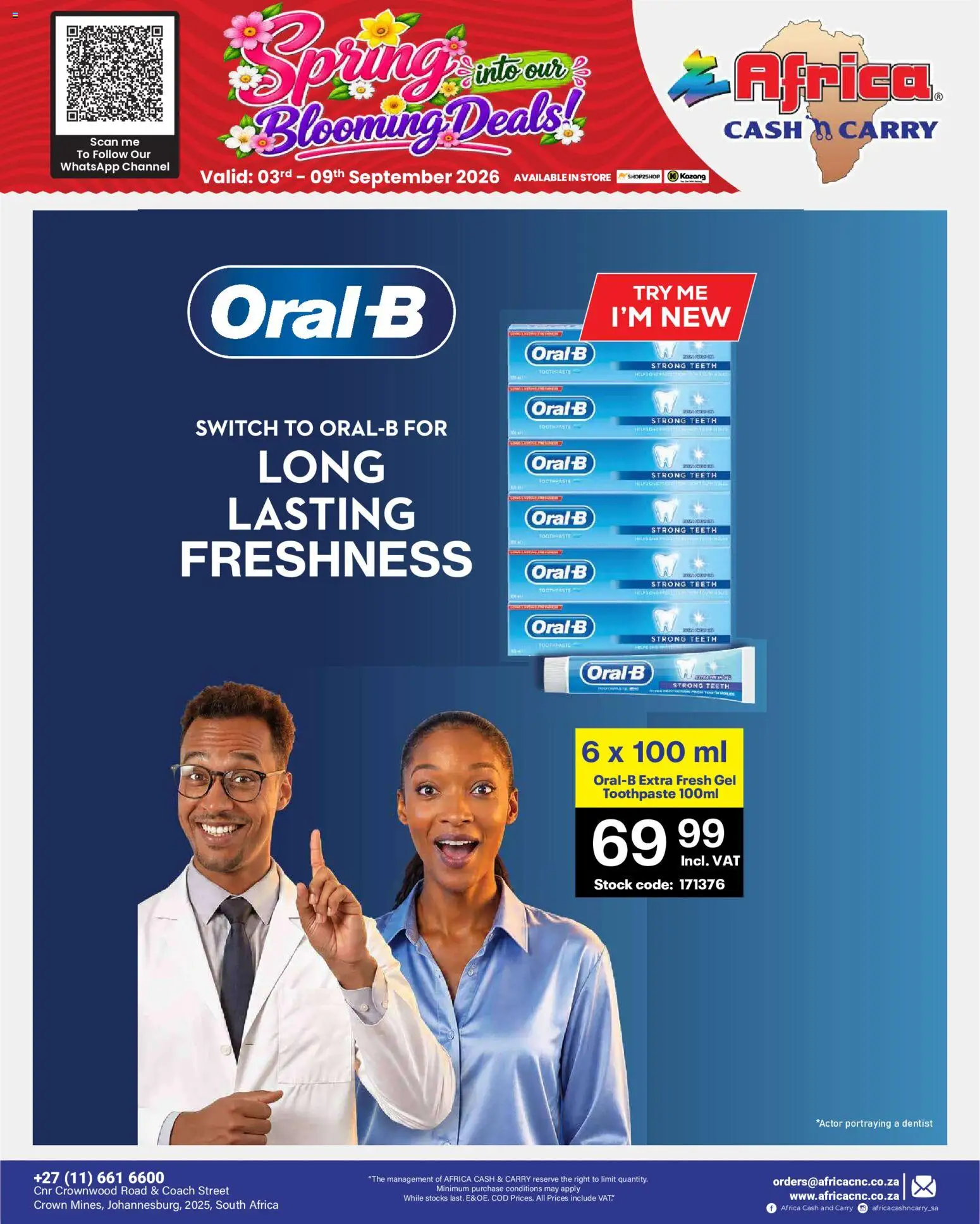 New Africa Cash & Carry catalogue – valid from 03/09/2026 | Page: 68 | Products: Switch, Stock, Toothpaste
