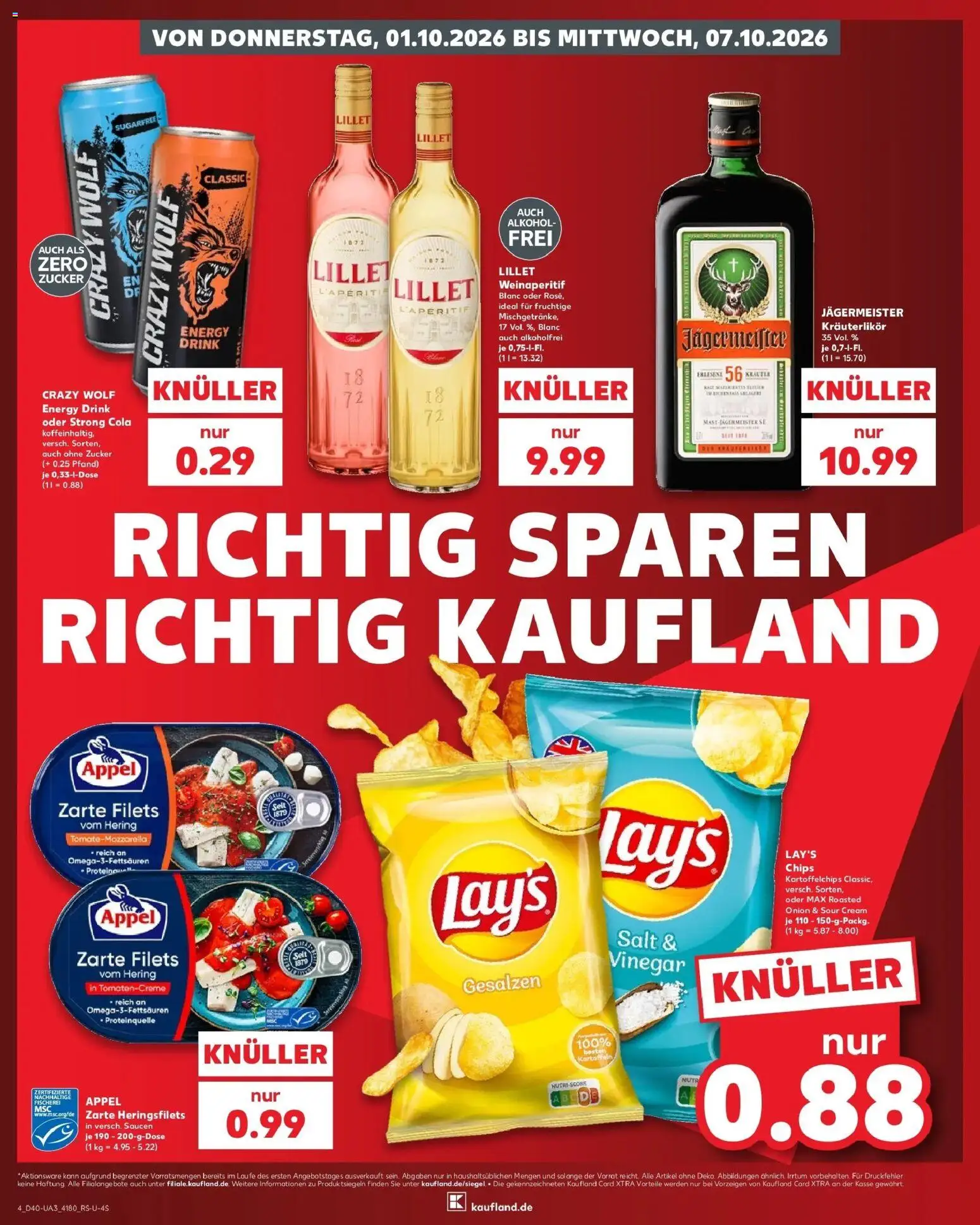 Prospekt Kaufland ab 28.09.2026 » Angebote Online zum Blättern | Seite: 14 | Produkte: Energy, Lillet, Zucker, Chips