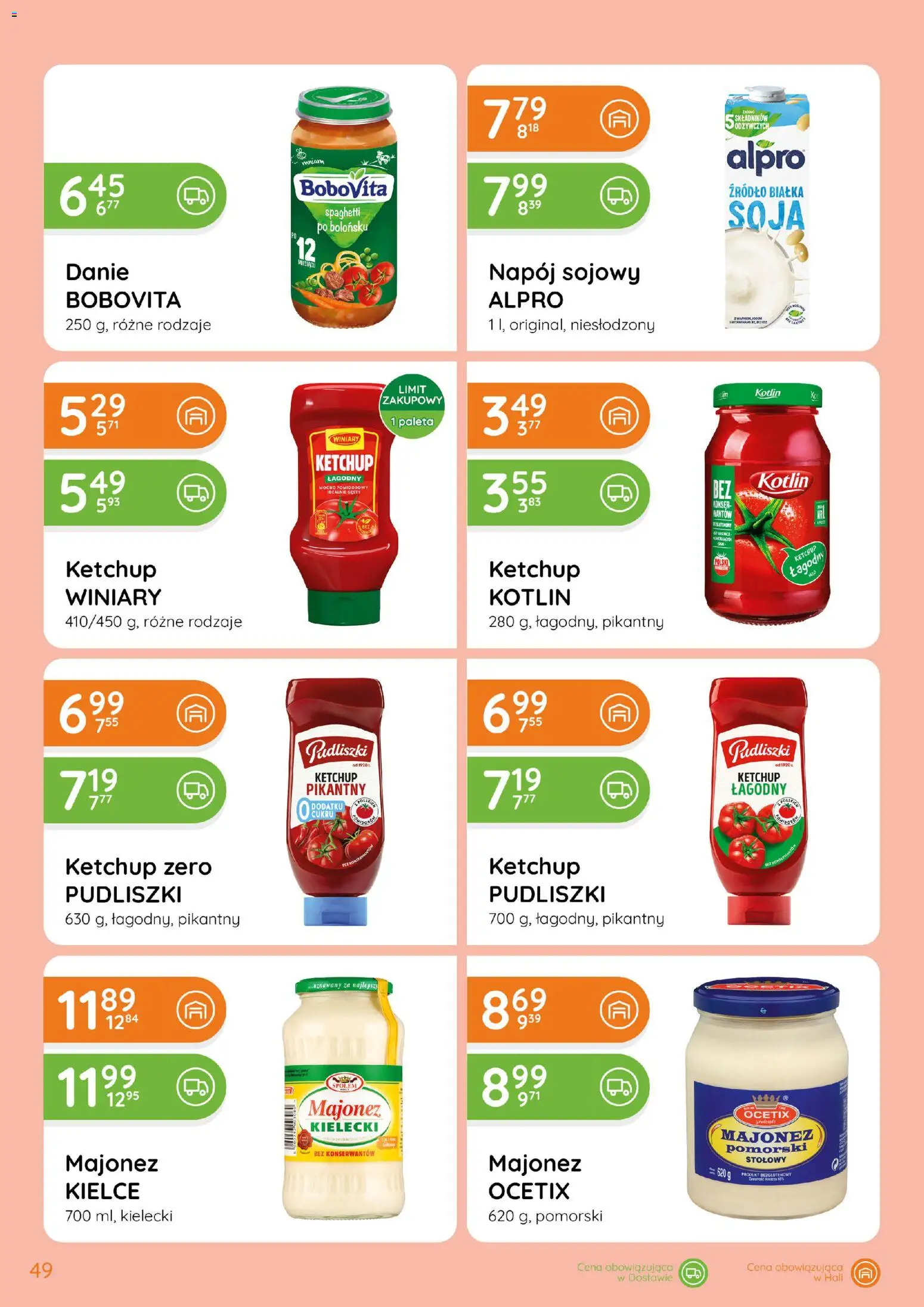 Eurocash gazetka od 15.10.2026 | Strona: 49 | Produkty: Spaghetti, Ketchup, Soja, Majonez