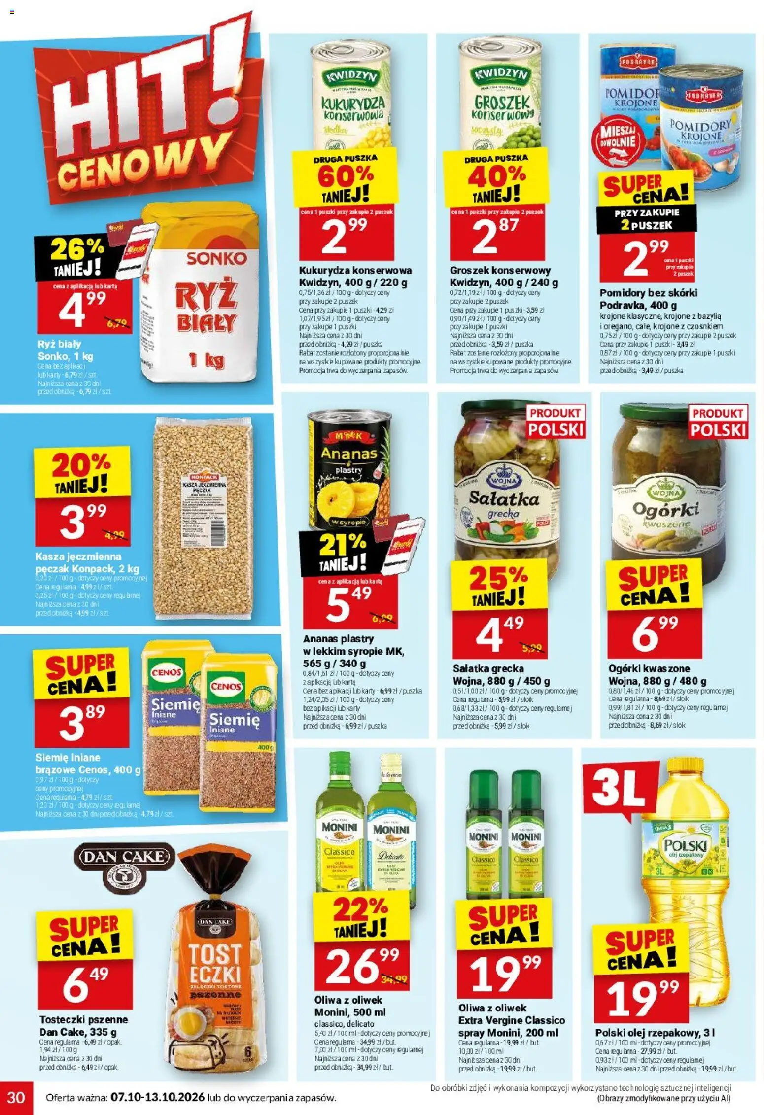 Twój Market gazetka od 07.10.2026 | Strona: 30 | Produkty: Karta, Ryż biały, Kukurydza, Pomidory