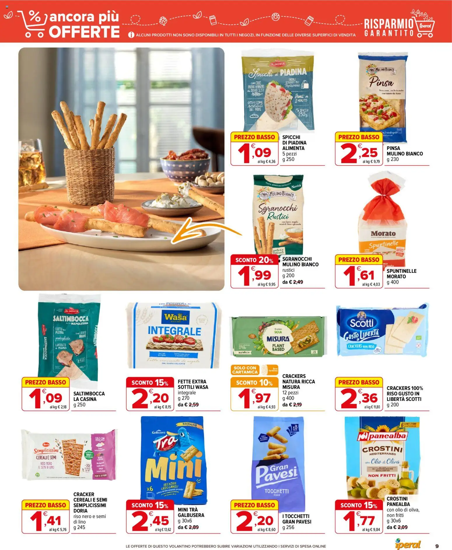 Volantino Iperal del 01/07/2026 | Pagina: 9 | Prodotti: Cereali, Olio, Crostini, Olio di Oliva