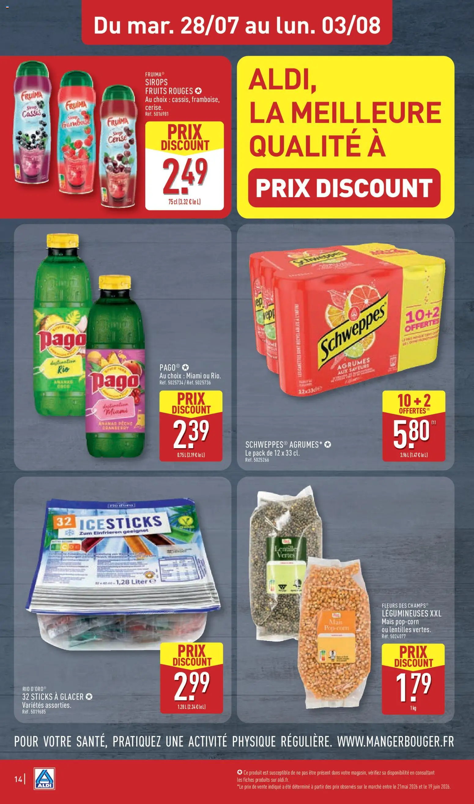 {H1} | Page: 18 | Produits: Popcorn, Pêche, Mais, Lentille