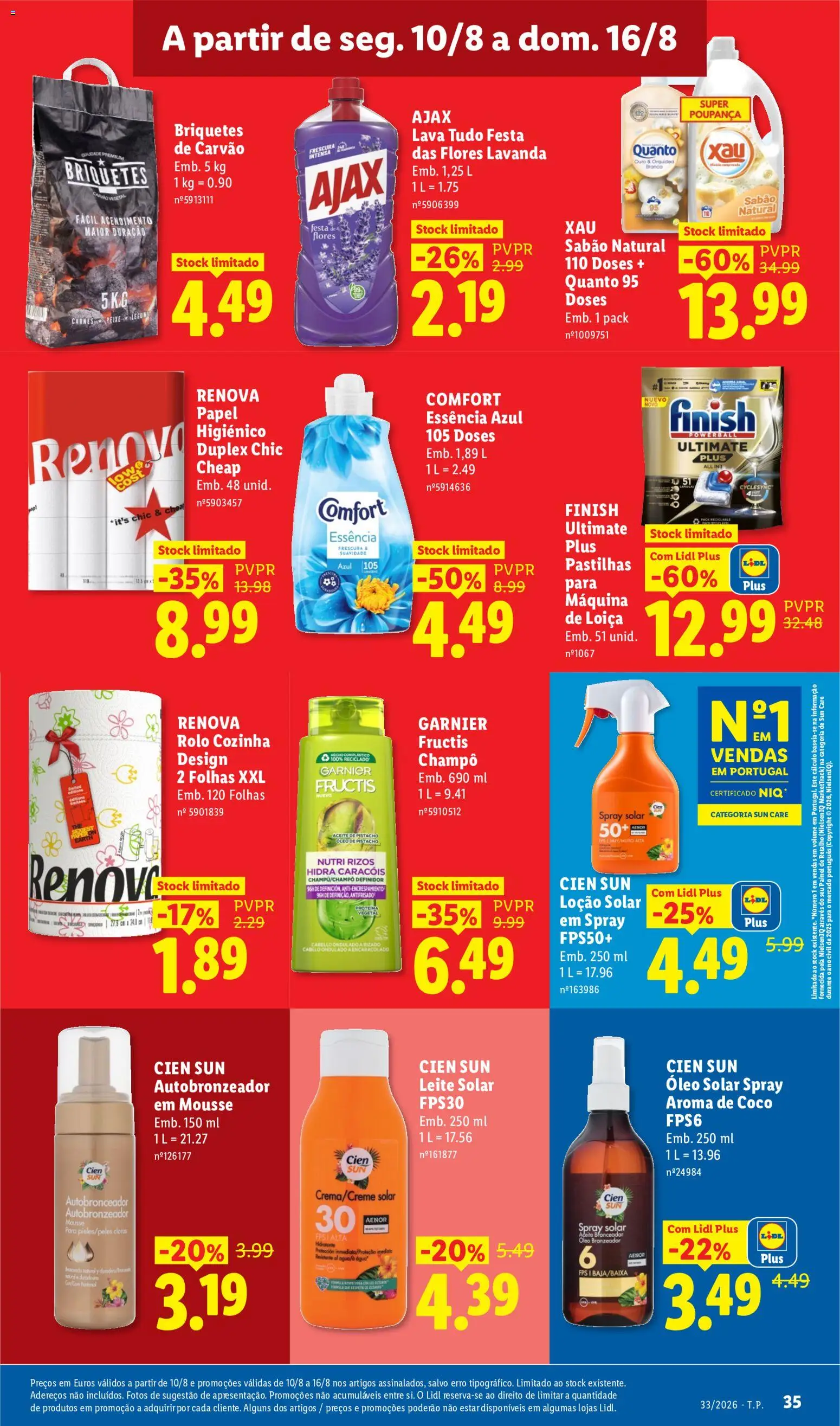 Lidl folheto │ válido de 10/08/2026 | Página: 35 | Produtos: Briquetes de carvão, Champô, Sabão, Óleo