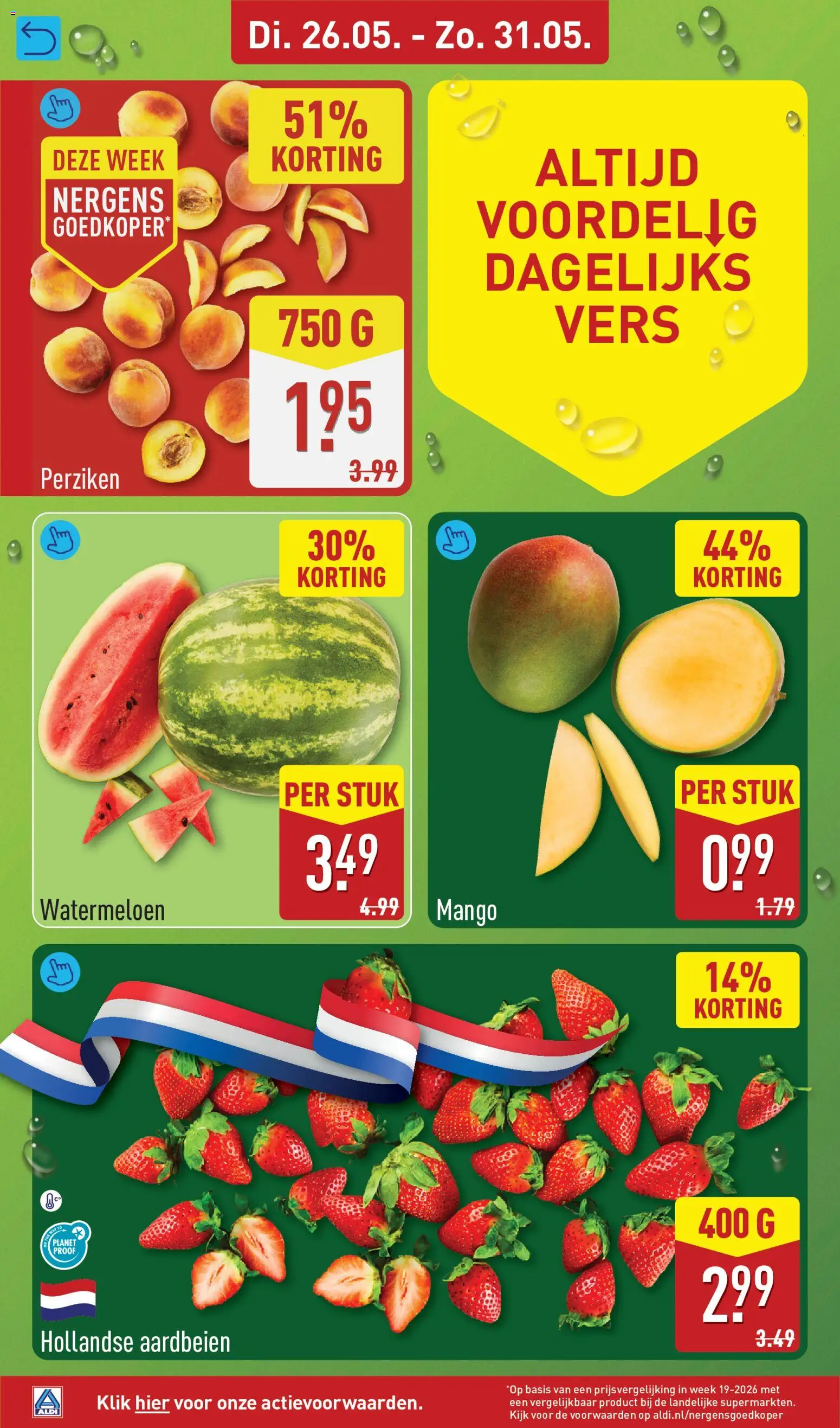 {H1} | Pagina: 4 | Producten: Aardbeien, Watermeloen, Mango, Perziken