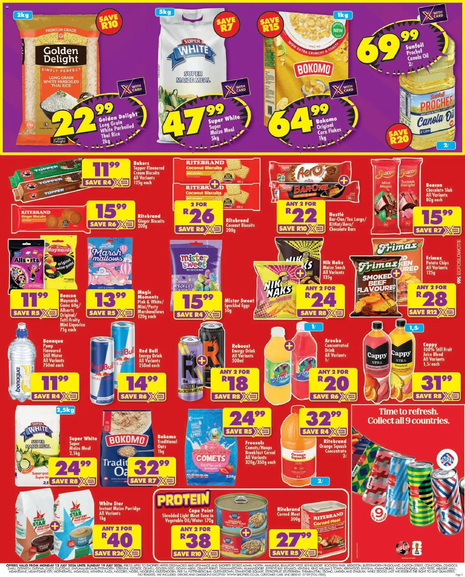 New Shoprite catalogue – valid from 13/07/2026 | Page: 5 | Products: Corn, Eggs, Light, Beef
