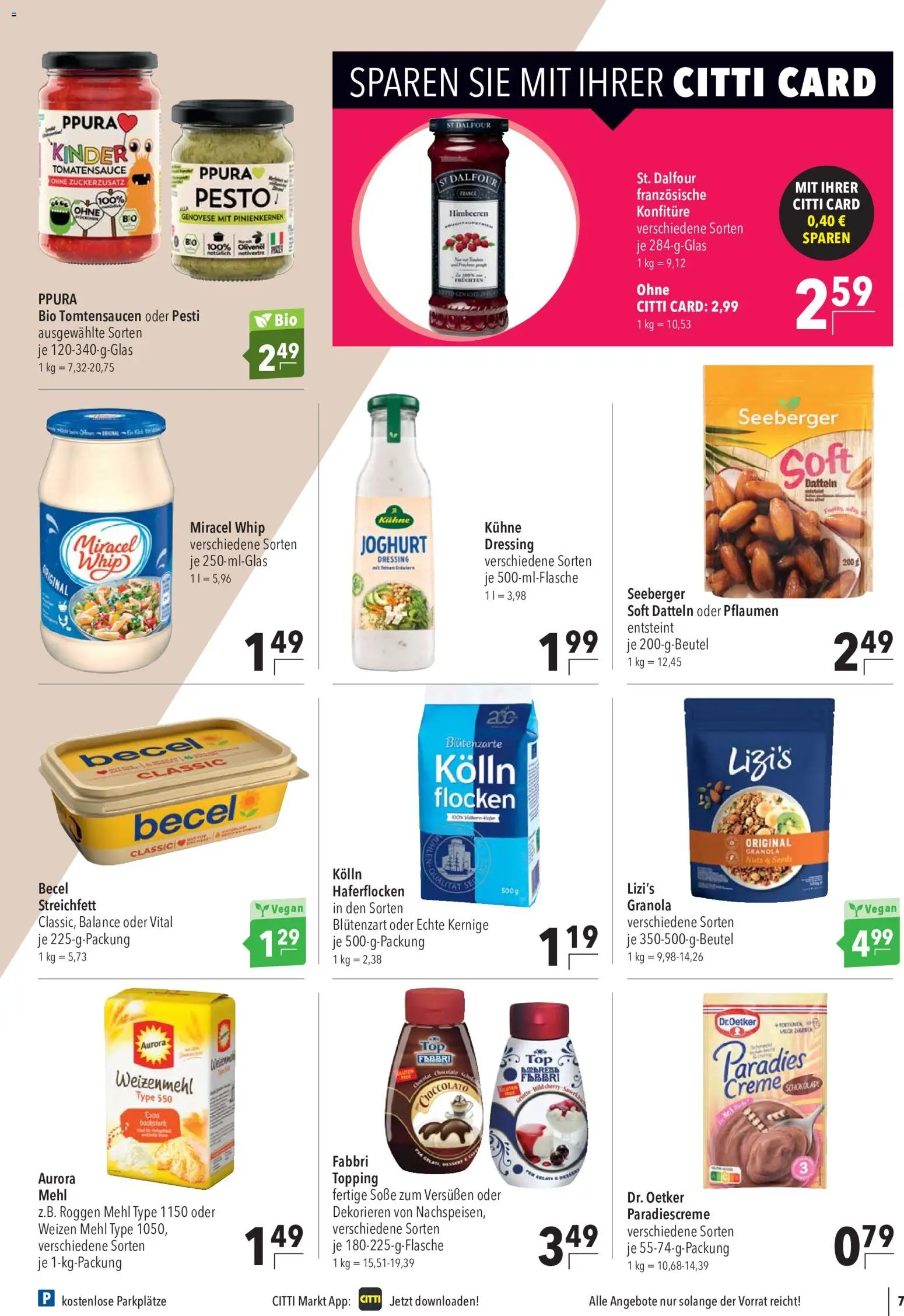 CITTI Markt Prospekt – gültig ab 12.08.2026 | Seite: 7 | Produkte: Pflaumen, Kolln, Creme, Flocken