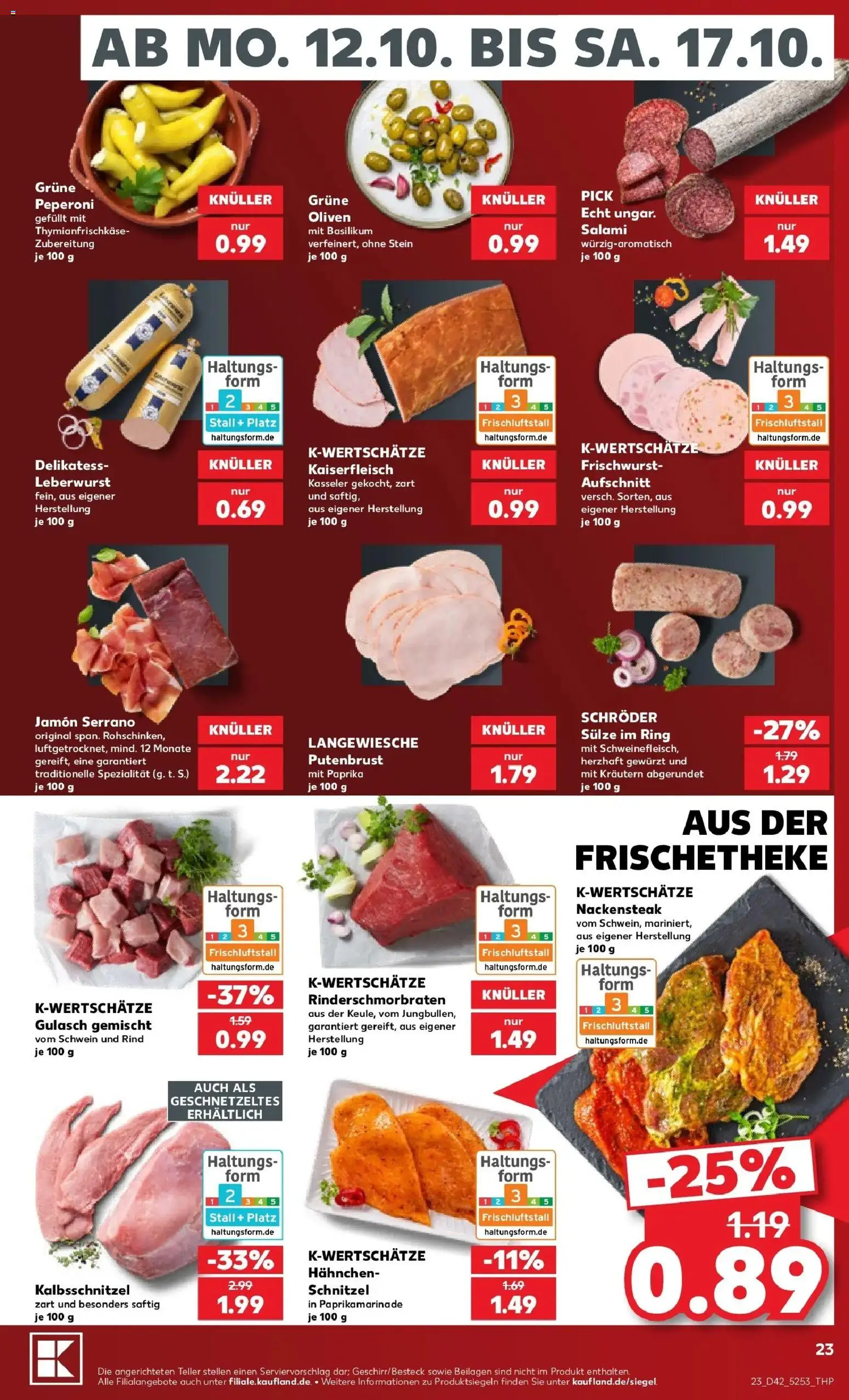 Prospekt Kaufland ab 12.10.2026 » Angebote Online zum Blättern | Seite: 27 | Produkte: Beilagen, Putenbrust, Schnitzel, Gulasch
