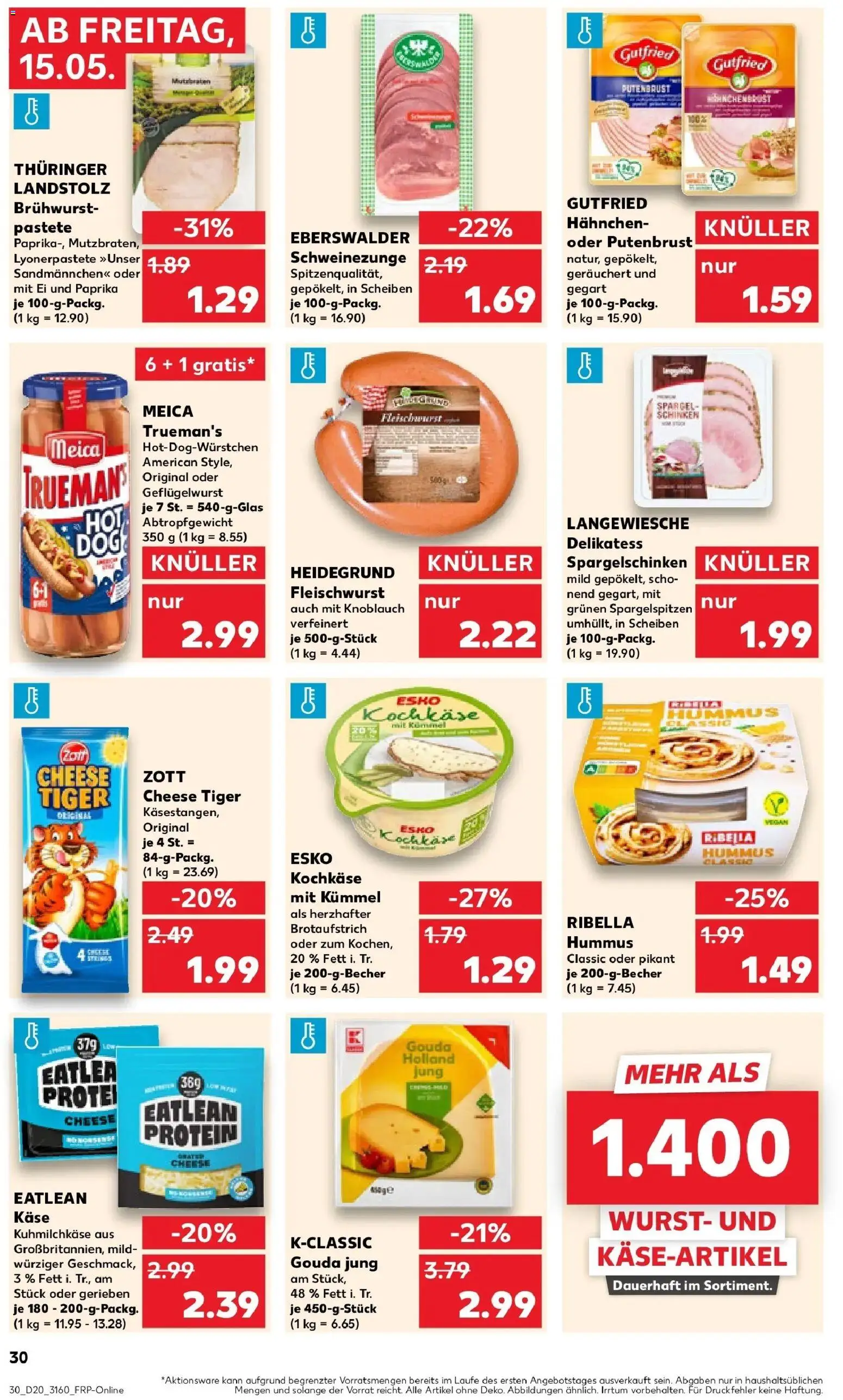 Kaufland Prospekt Zerbst – gültig ab 15.05.2026 | Seite: 30 | Produkte: Hahnchen, Gouda, Paprika, Knoblauch