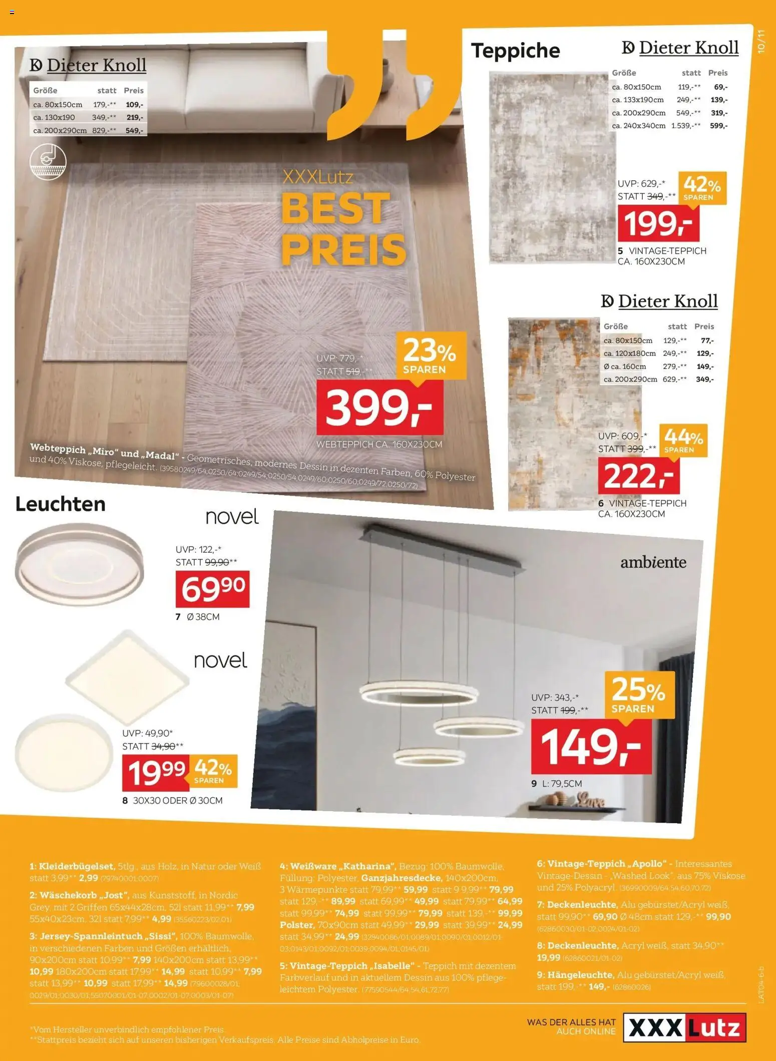XXXLutz Best Preis gültig ab 14.04.2026 | Seite: 11 | Produkte: Teppich