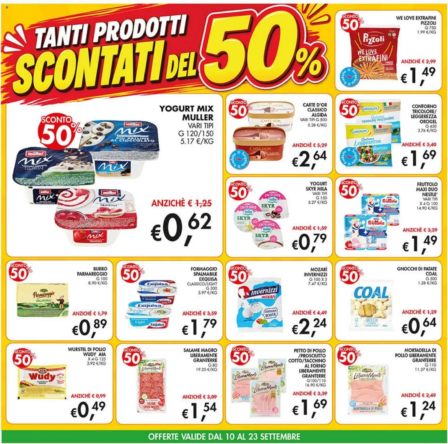Volantino Coal del 10/09/2026 | Pagina: 2 | Prodotti: Yogurt, Verdure, Wurstel, Mortadella
