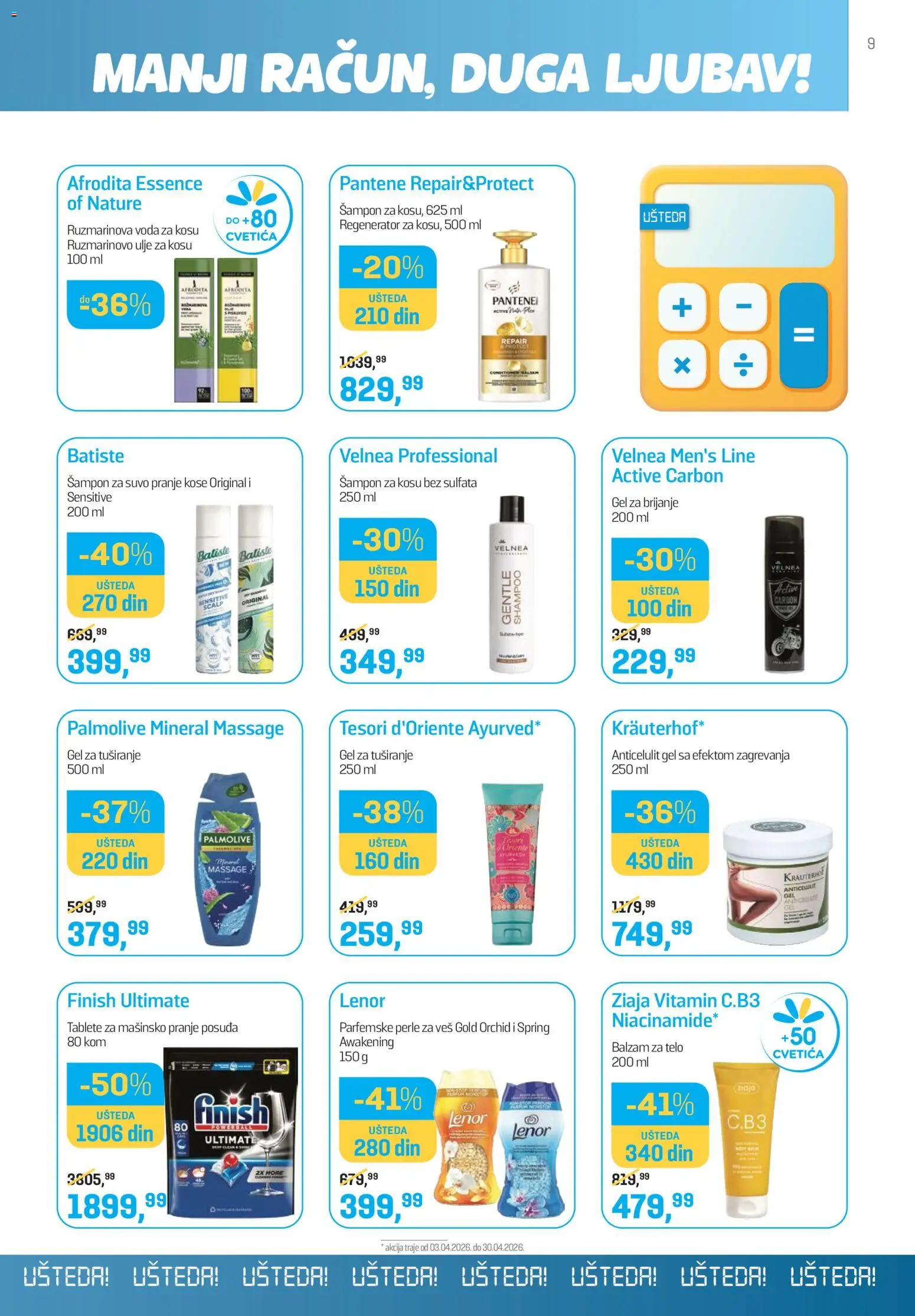 Lilly drogerie katalog - važi od 01.04.2026 | Strana: 9 | Proizvode: Šampon, Voda, Ulje za kosu, Ulje