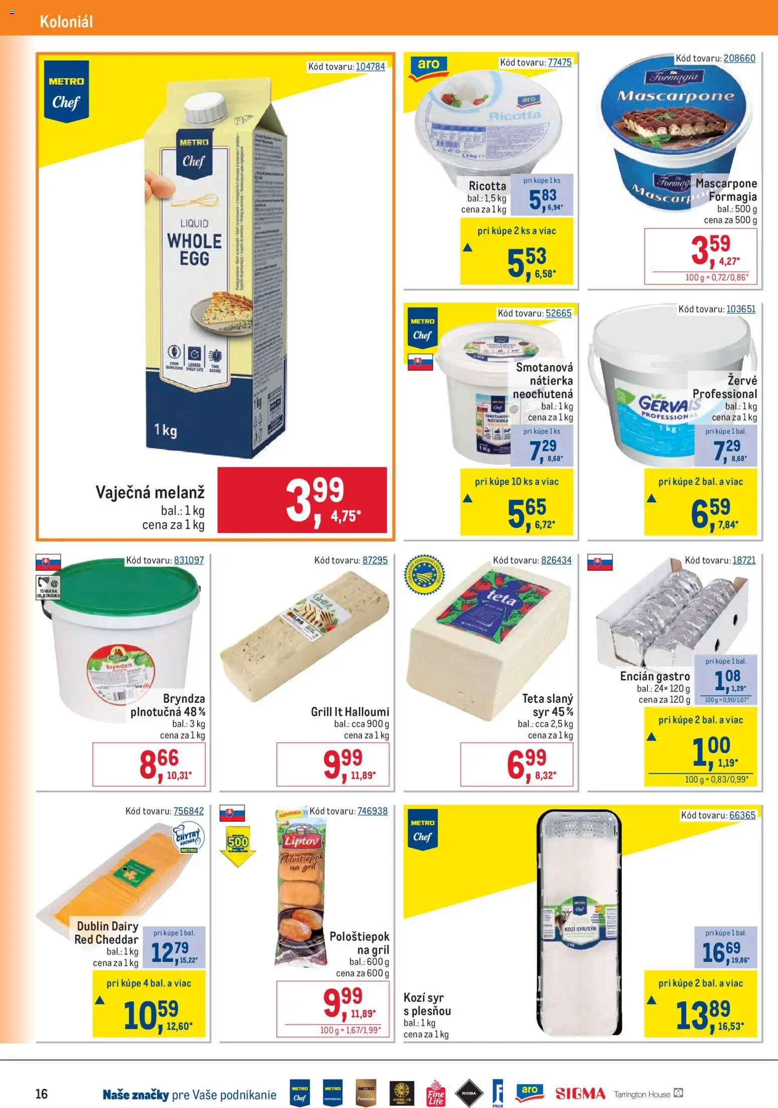 Nové Metro akcie – leták je platný od 20.05.2026 | Strana: 16 | Produkty: Gril, Syr, Bryndza, Encián