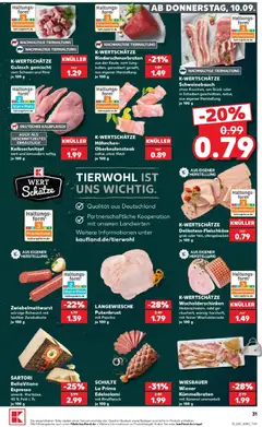 Kaufland Prospekt Metzingen ab 07.09.2026 gültig | Seite: 40 | Produkte: Putenbrust, Schweinebauch, Paprika, Rindfleisch