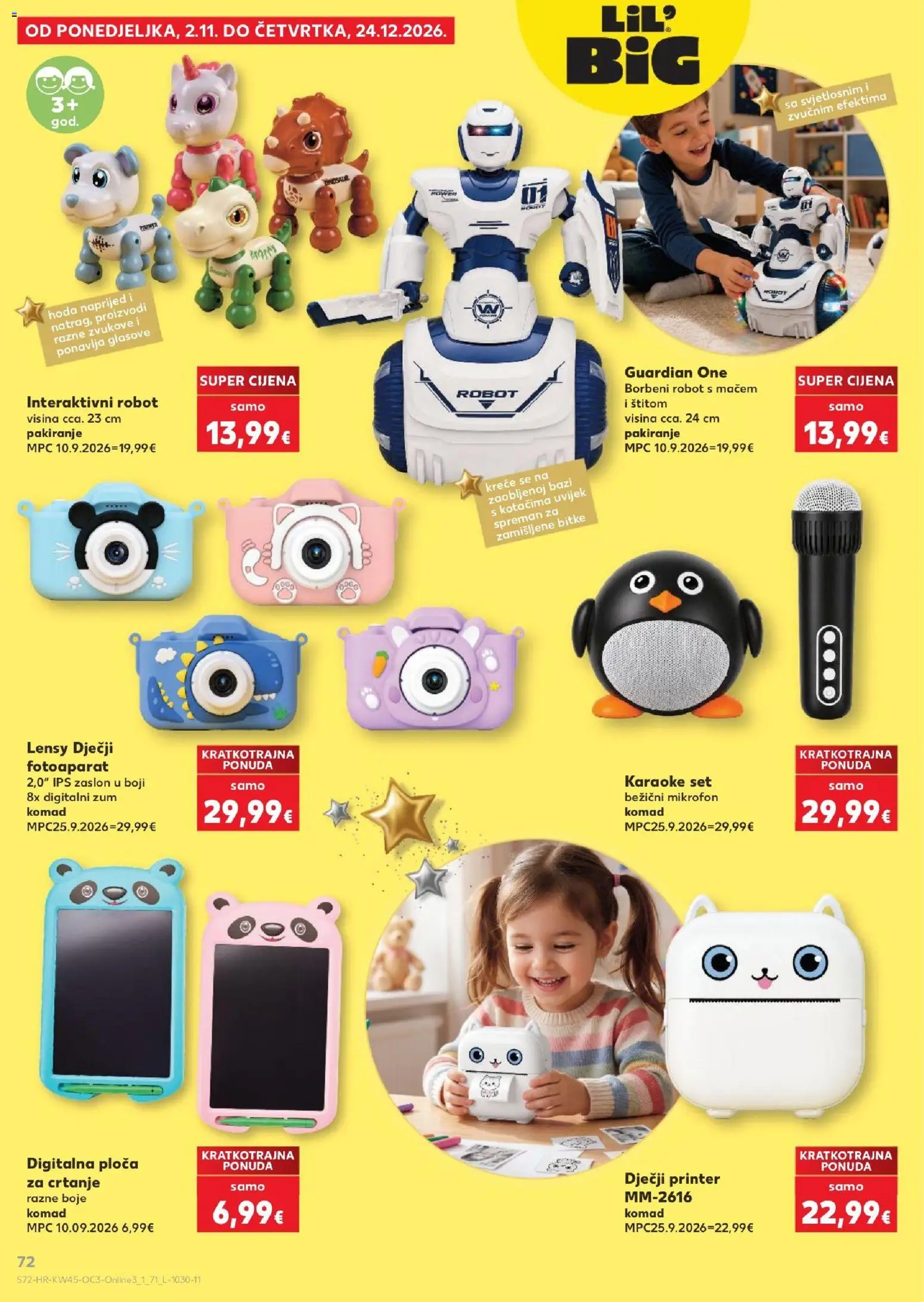 Kaufland katalog | vrijedi od 02.11.2026 | Stranica: 72 | Proizvodi: Robot, Tablet, Fotoaparat, Mikrofon