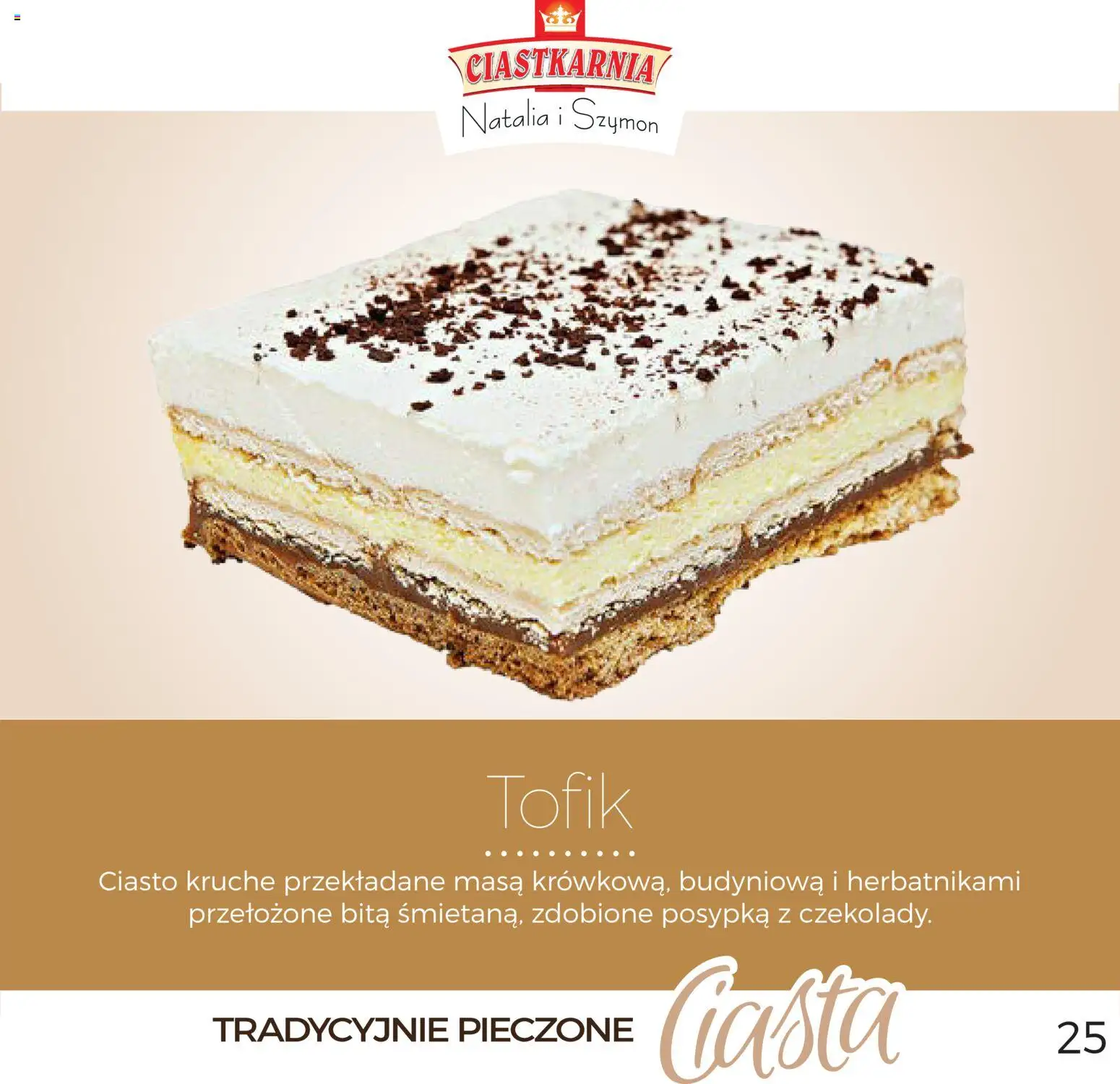 Topaz Gazetka - Ciasta od 01.12.2025 | Strona: 25 | Produkty: Galaretka, Ciasto, Owoce