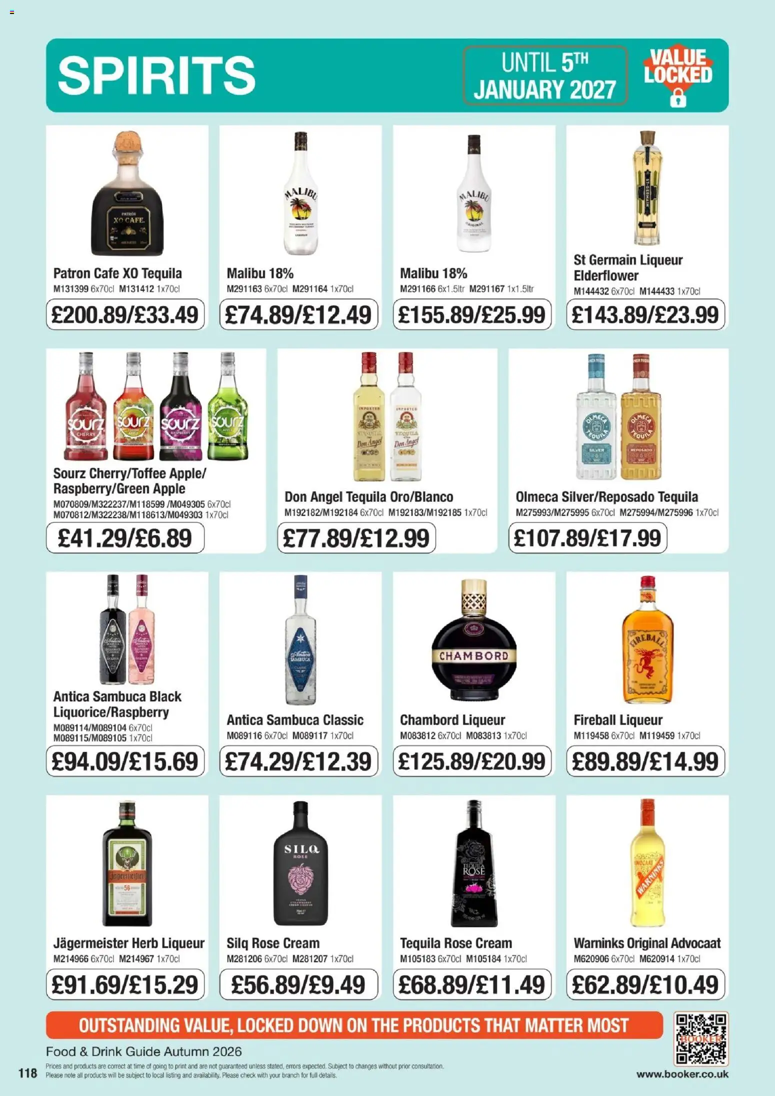 {H1} | Page: 118 | Products: Malibu, Jägermeister, Apple, Tequila