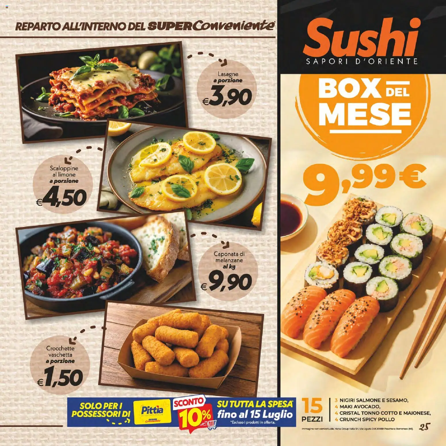 Volantino SuperConveniente del 25/06/2026 | Pagina: 25 | Prodotti: Pollo, Limone, Crocchette, Sushi