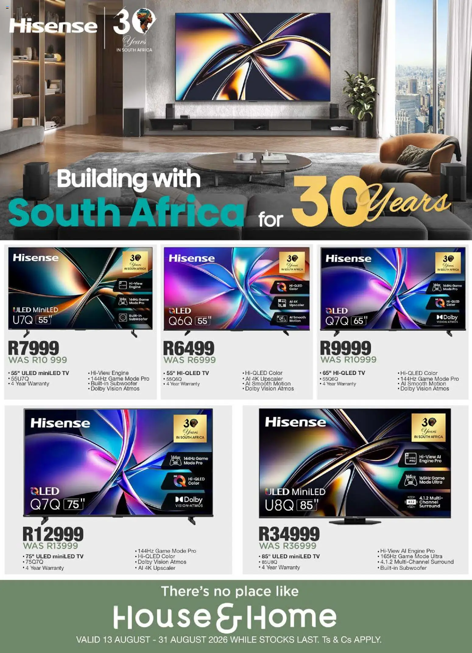 New House and Home catalogue – valid from 13/08/2026 | Page: 1 | Products: TV, Subwoofer