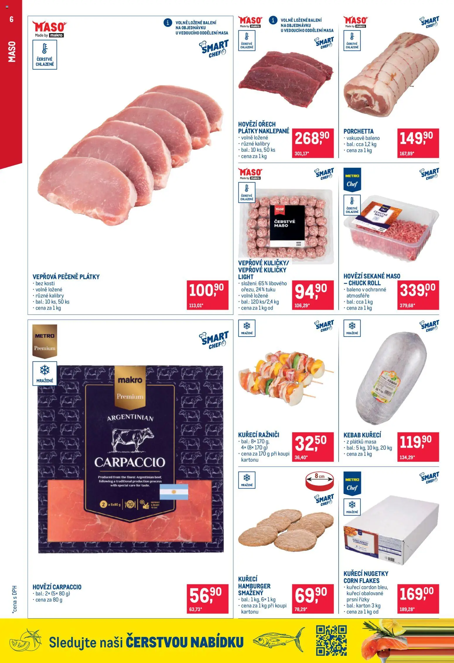 Makro leták - Gastronomie od 17.06.2026 | Strana: 6 | Produkty: Hovězí, Nugetky, Kuřecí nugetky, Hovězí carpaccio
