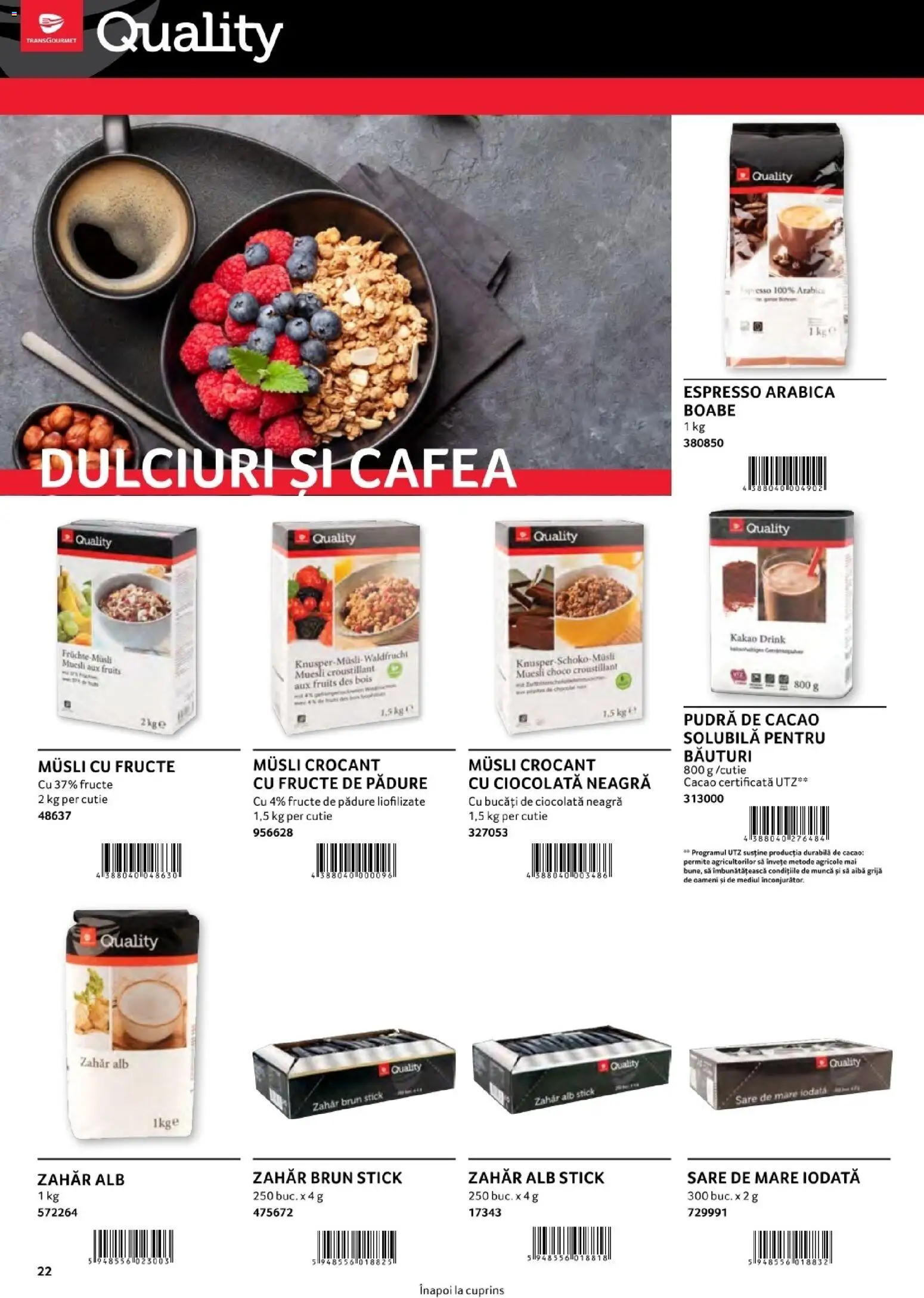 Noul catalog Selgros – valabil de la 01.08.2026 | Pagină: 22 | Produse: Alba, Cutie, Cafea, Fructe