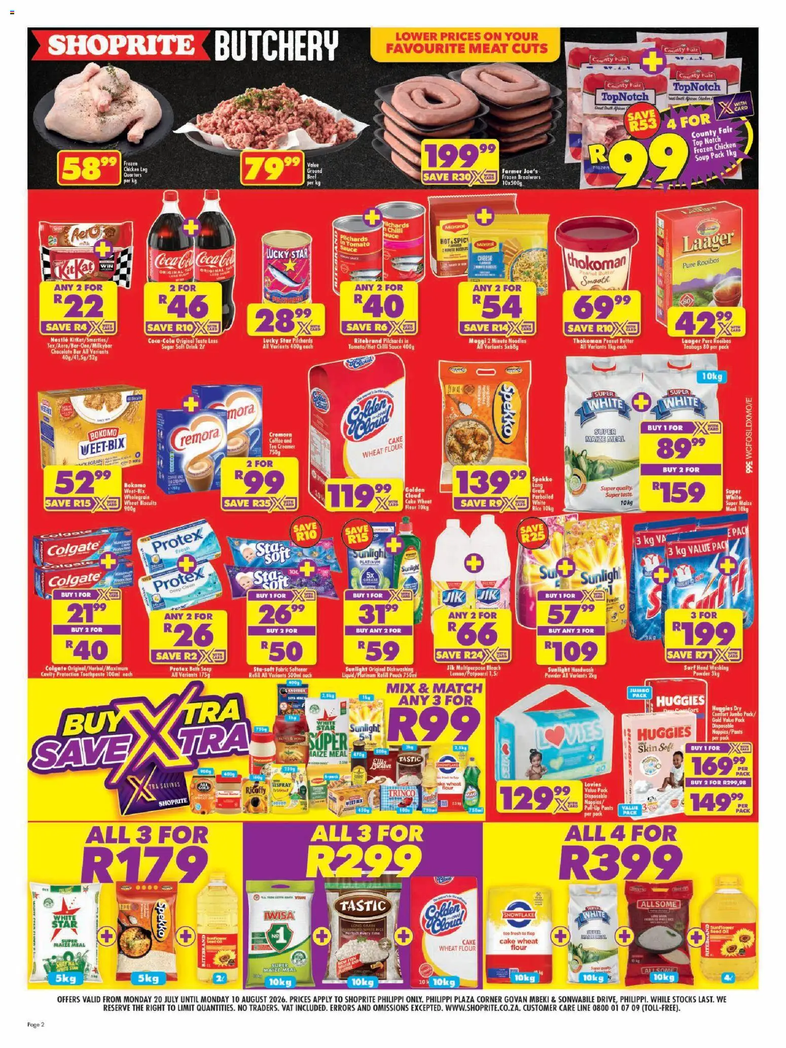 New Shoprite catalogue – valid from 20/07/2026 | Page: 2 | Products: Cake, Creamer, Tea, Chilli