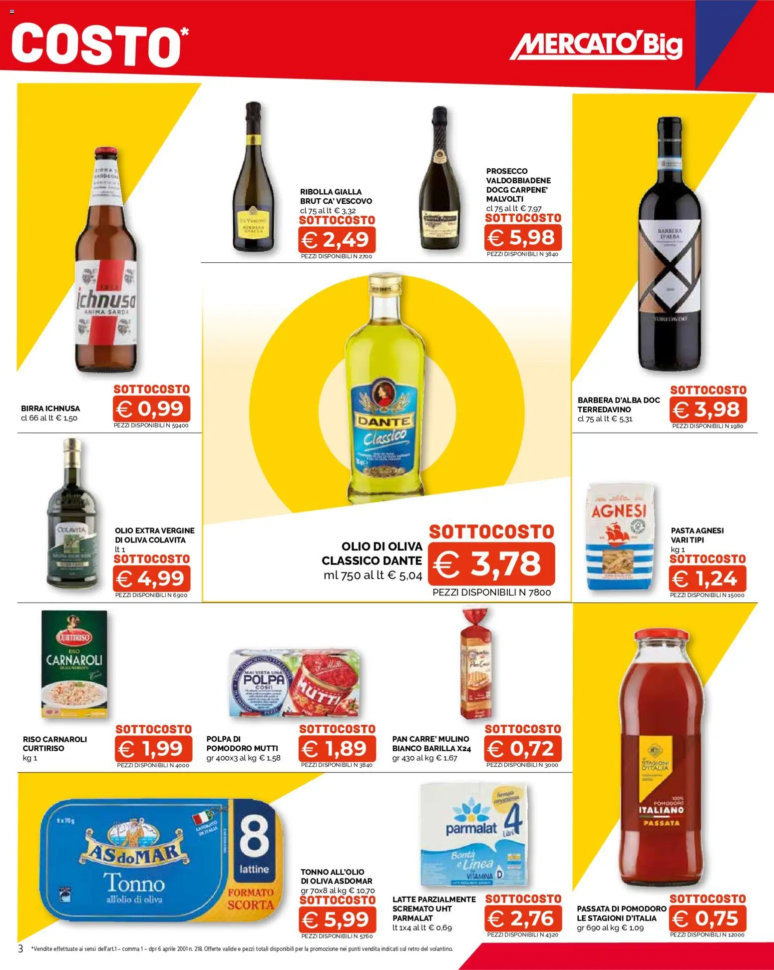 Volantino Mercatò del 14.05.2026 | Pagina: 3 | Prodotti: Birra, Pasta, Tonno, Olio extra vergine