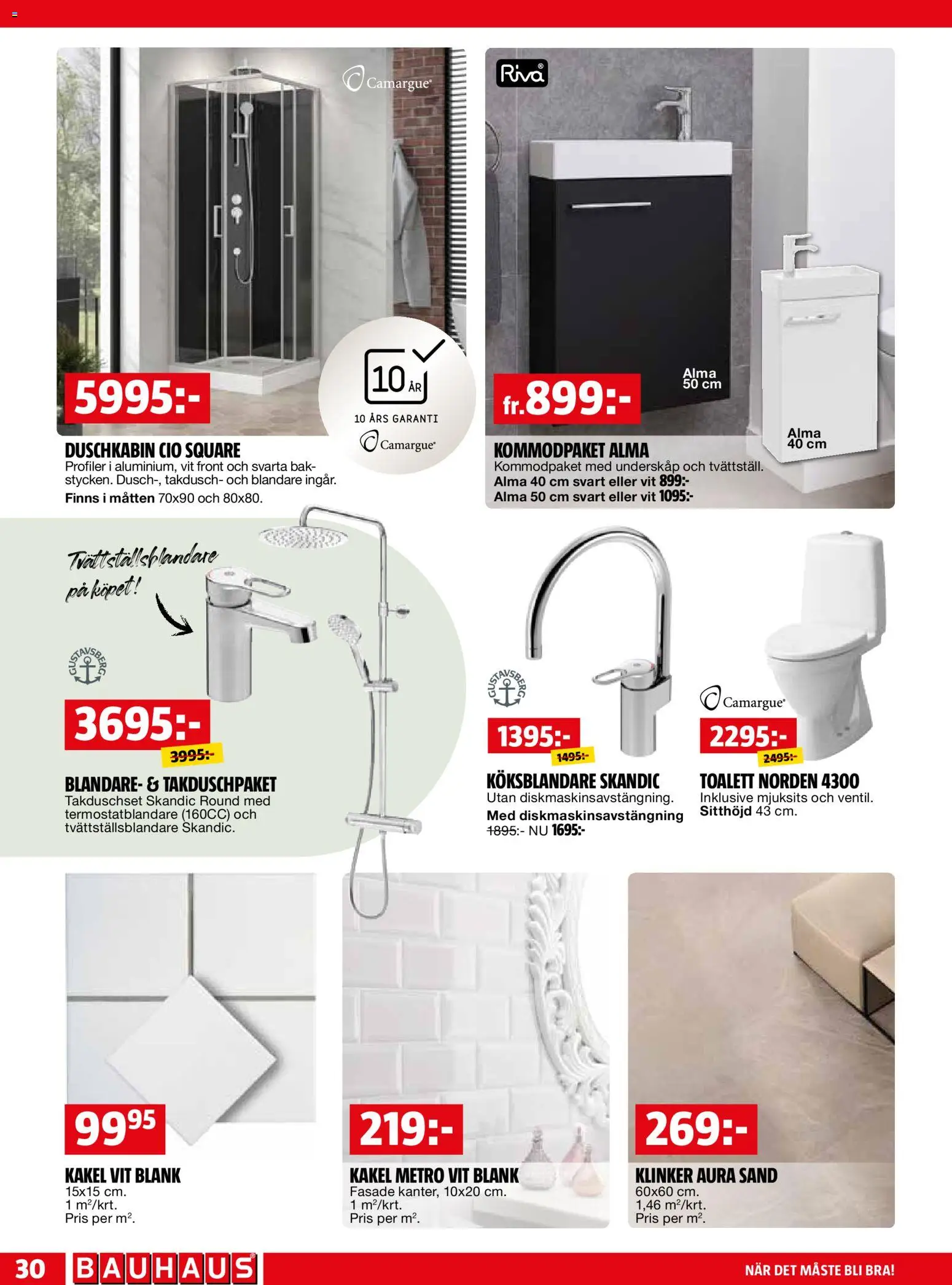 Bauhaus reklamblad aktuell från 01.06.2026 | Sida: 30 | Produkter: Toalett
