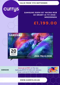 Preview of Currys PC World - Offers valid from 11/09/2026 | Page: 5 | Products: samsung TV, Samsung, TV