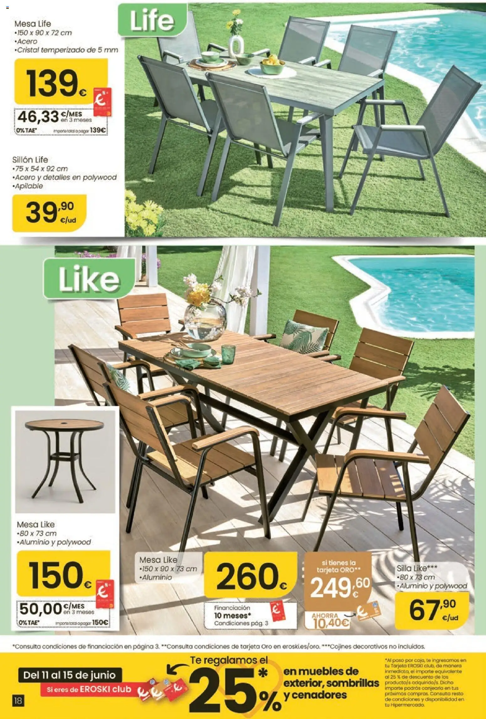Eroski Oh! Oferta Pontevedra │ válido desde el 11.06.2026 | Página: 18 | Productos: Té, Muebles, Sillón, Silla