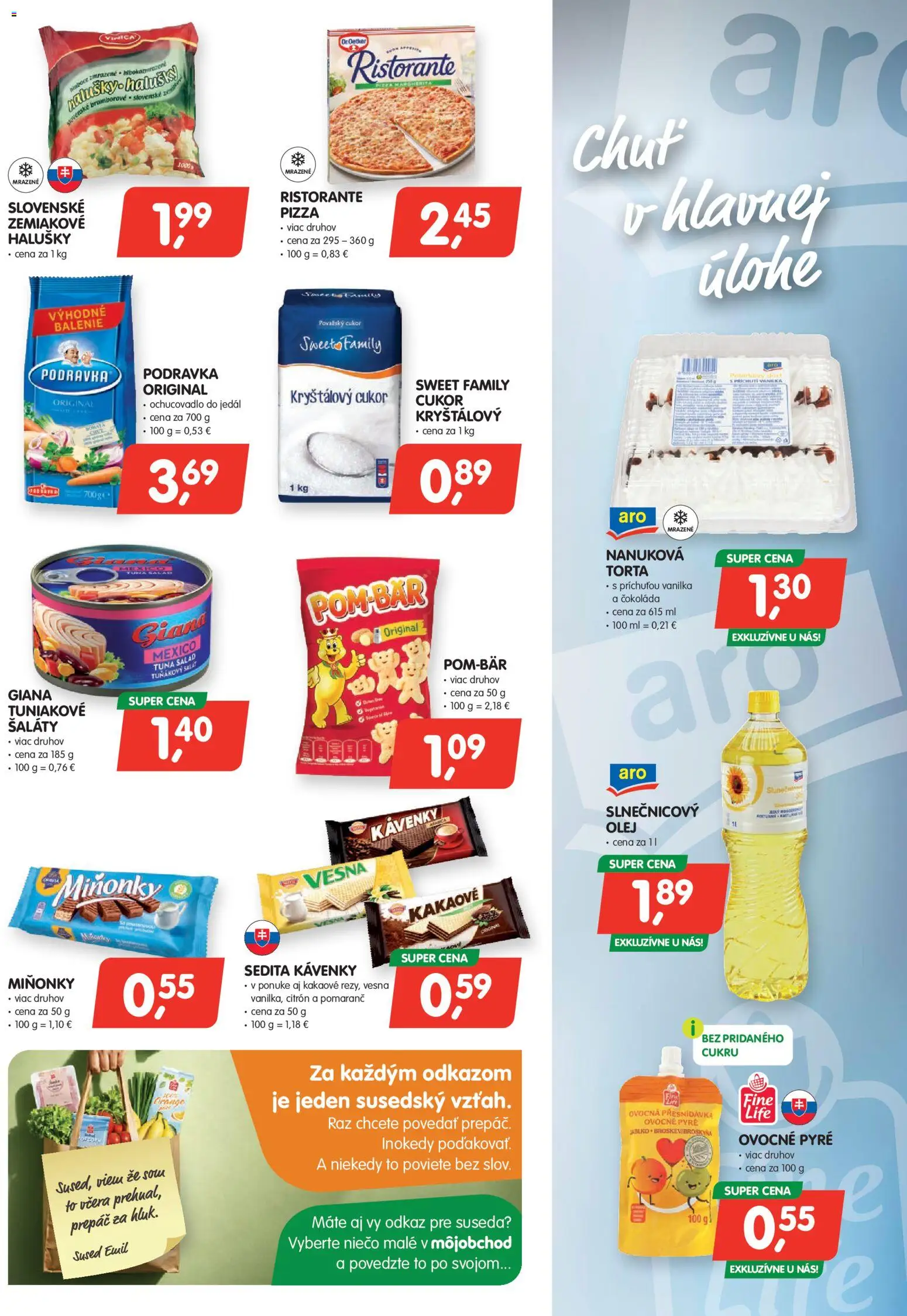 Nové Môj obchod akcie – leták je platný od 08.05.2026 | Strana: 3 | Produkty: Olej, Torta, Kryštálový cukor, Cukor