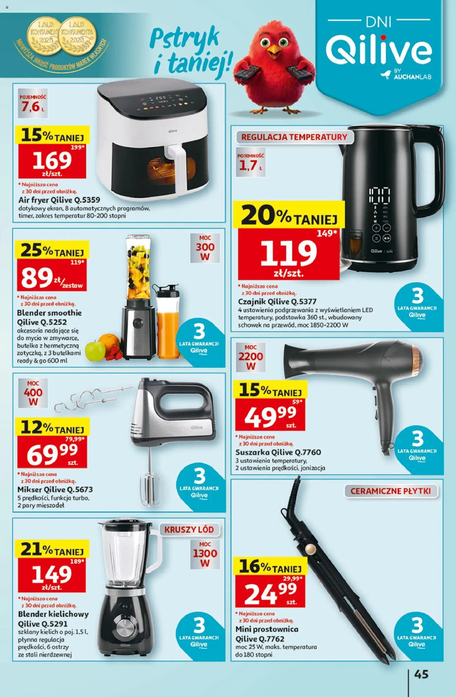 Auchan gazetka - 30 Lat Hipermarket od 10.09.2026 | Strona: 45 | Produkty: Smoothie, Mikser, Lód, Blender