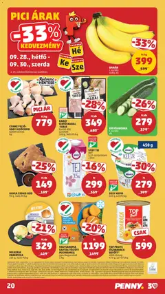 PENNY akciós újság - amely érvényes a következő dátumtól: 2026.09.24. | Oldal: 24 | Termékek: Őszibarack, Csirke, Sajt, Parenyica sajt