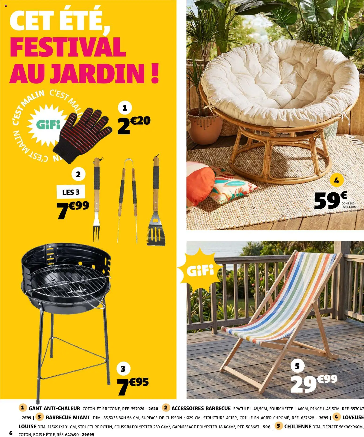 {H1} | Page: 6 | Produits: Barbecue, Spatule, Coton, Chilienne