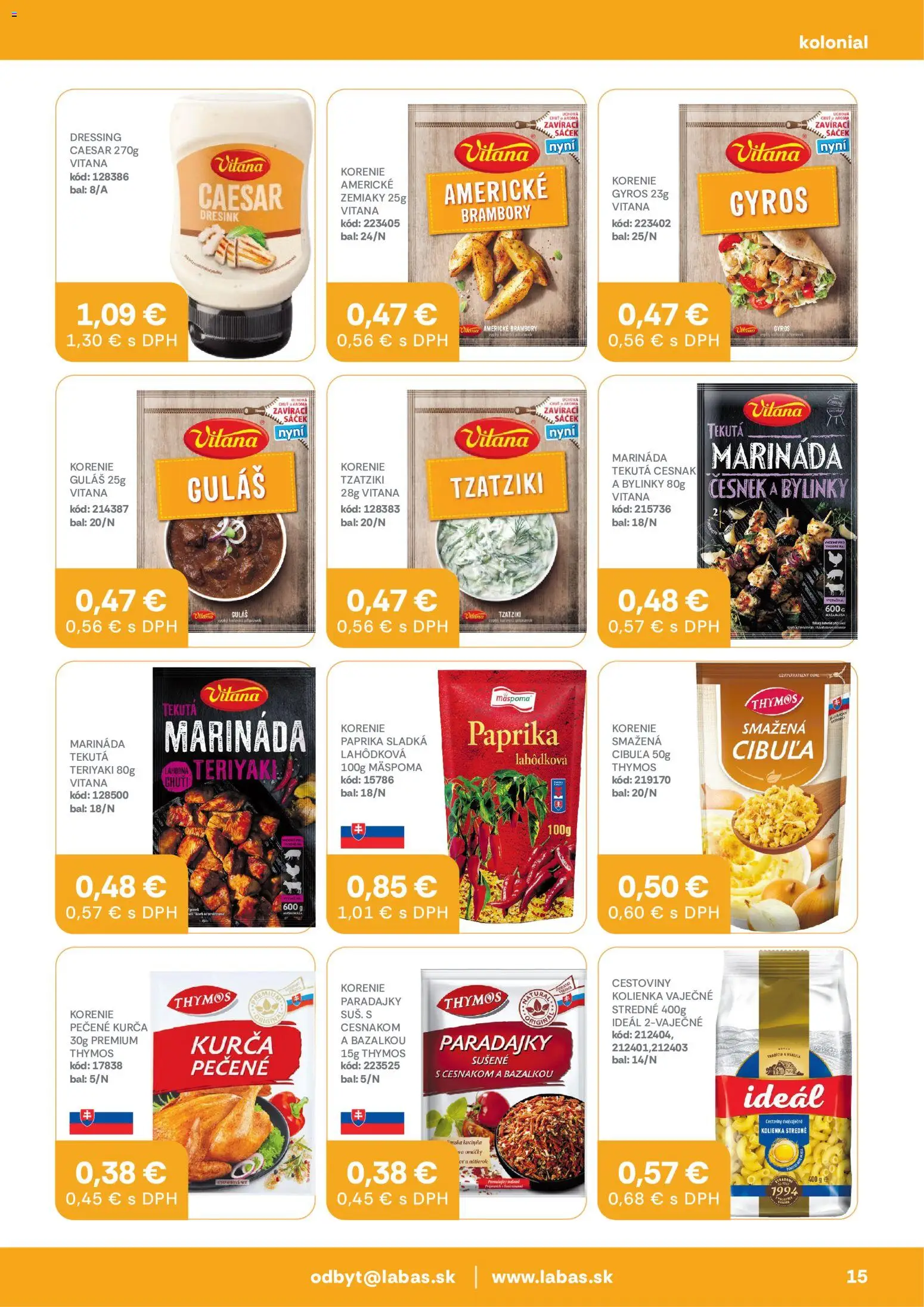 Nové Labaš akcie – leták je platný od 05.06.2026 | Strana: 15 | Produkty: Paprika, Korenie, Zemiaky, Kurča