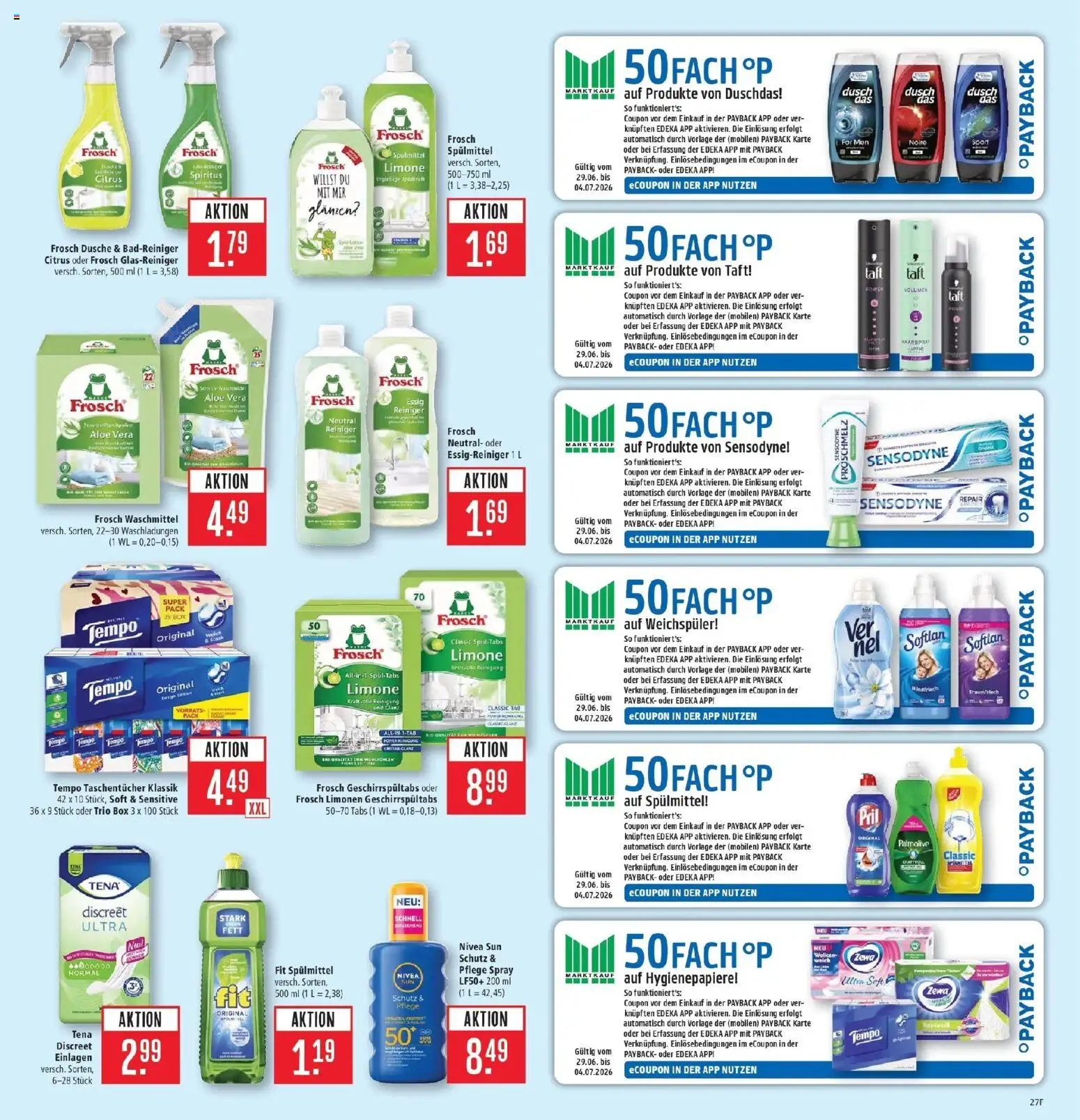 Marktkauf - Marktkauf: Wochenangebote – gültig ab 29.06.2026 | Seite: 33 | Produkte: Essig, Zewa, Waschmittel, Tempo