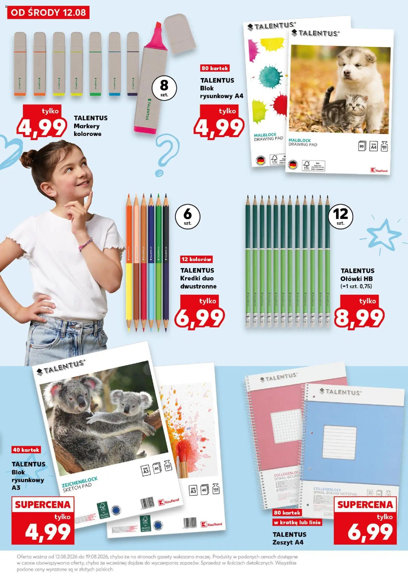 Kaufland Polsko leták - Nowy rok szkolny od 12.08.2026 | Strana: 27 | Produkty: Blok, Talentus